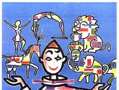Gonzague – Monte-Carlo International Circus Festival, 1976 Original Litho -Linen
