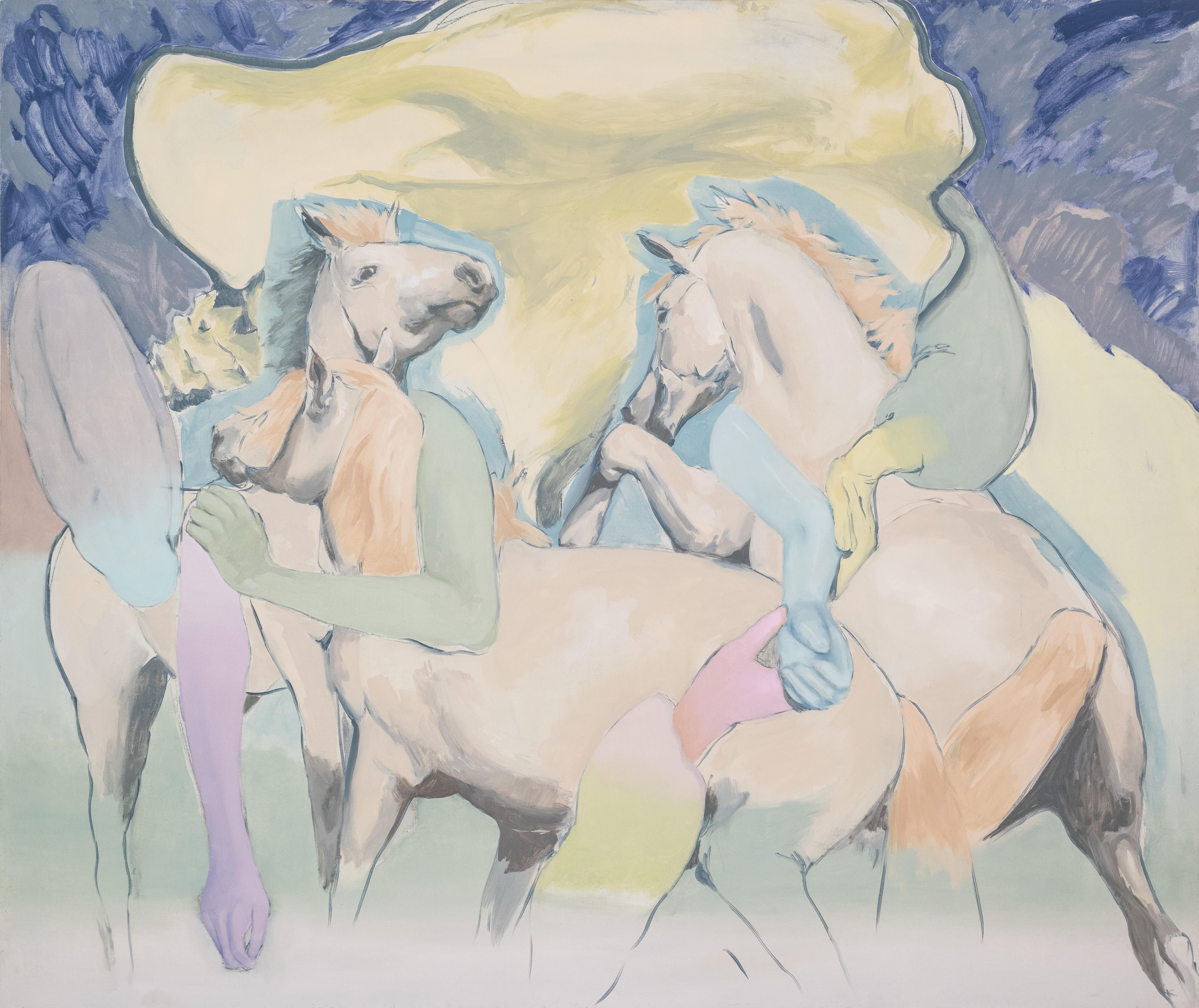 Dream of a Centaur II, Oil on linen, 150x180cm, Figurative Abstraction, 2023