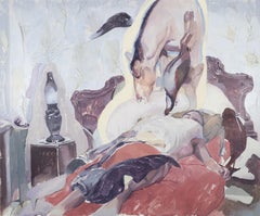 Dream of a Centaur III, Oil on linen, 150x180cm, Figurative Abstraction, 2023
