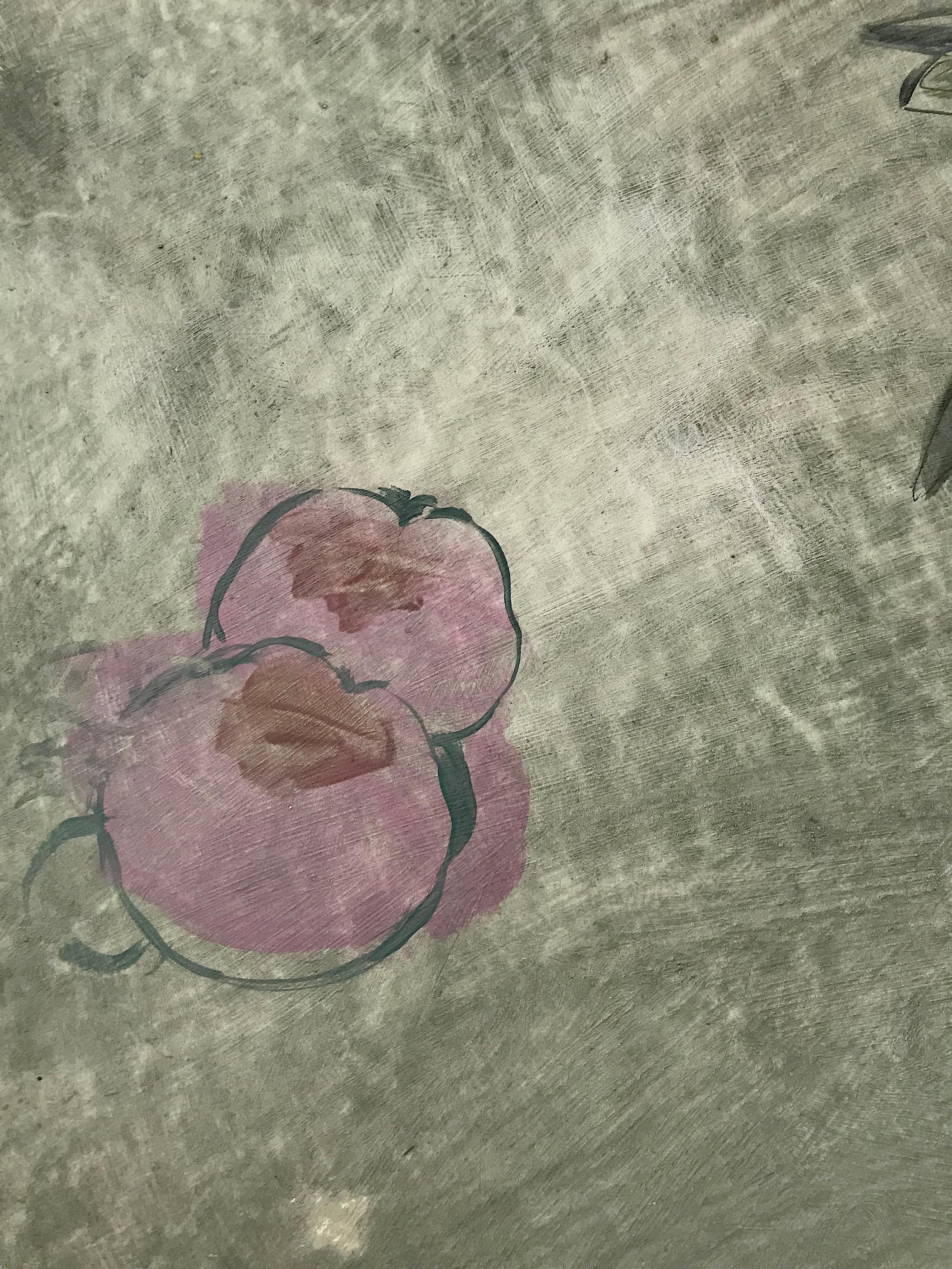 „Fragmento de memoria en el espacio“, Wandteppich, Allegorie, Blumensträuße, figurativ (Zeitgenössisch), Painting, von Gonzalo García