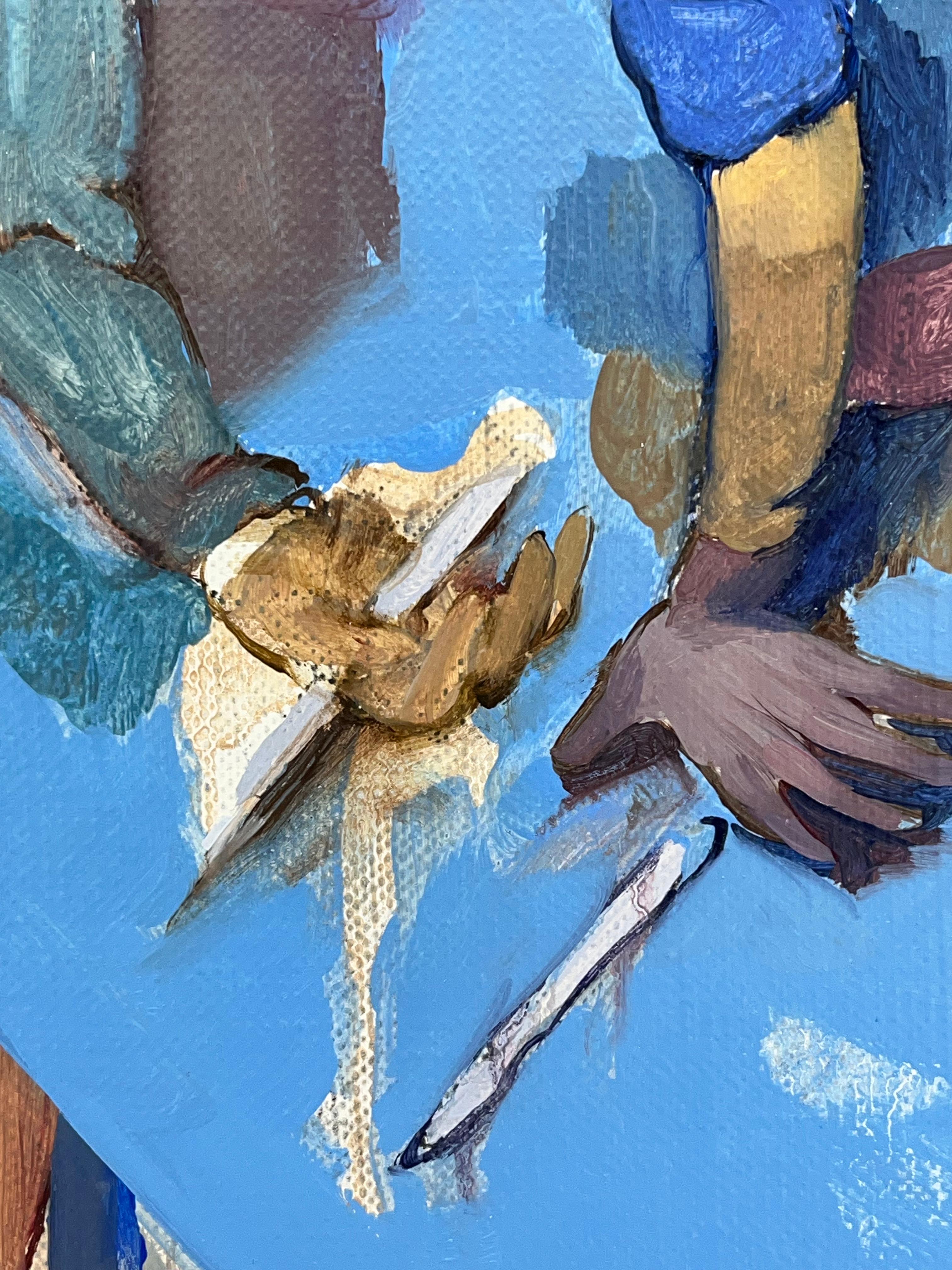 Die Malerei von Gonzalo García entfaltet sich als ein Raum, in dem Geschichte, Körper und Gesellschaftskritik aufeinandertreffen. Diese Serie ist Teil einer größeren Werkgruppe mit dem Titel Los cachorros. Darin vertieft er seine Bildrecherche,