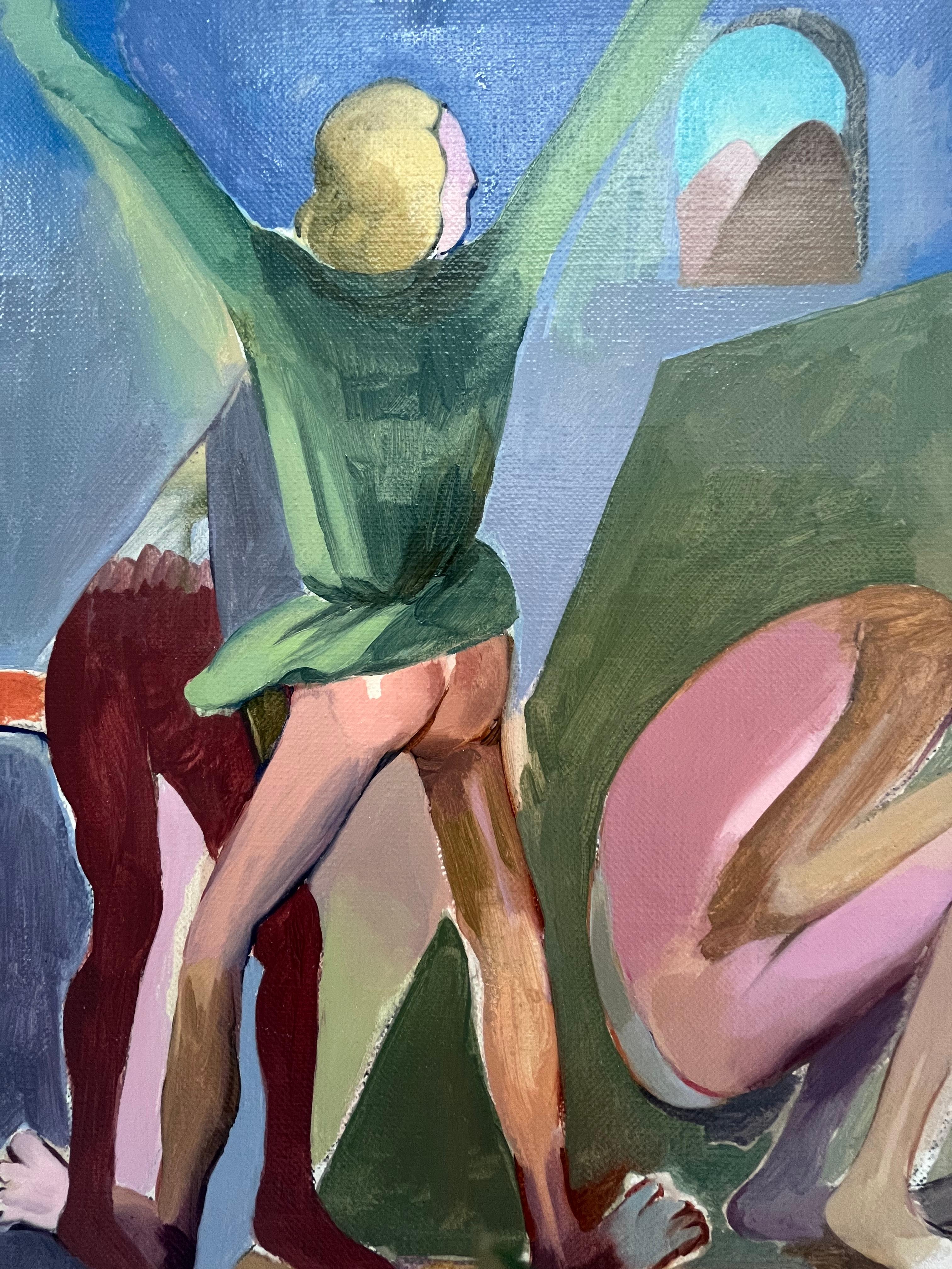 La danza del disfraz (Zeitgenössisch), Painting, von Gonzalo García