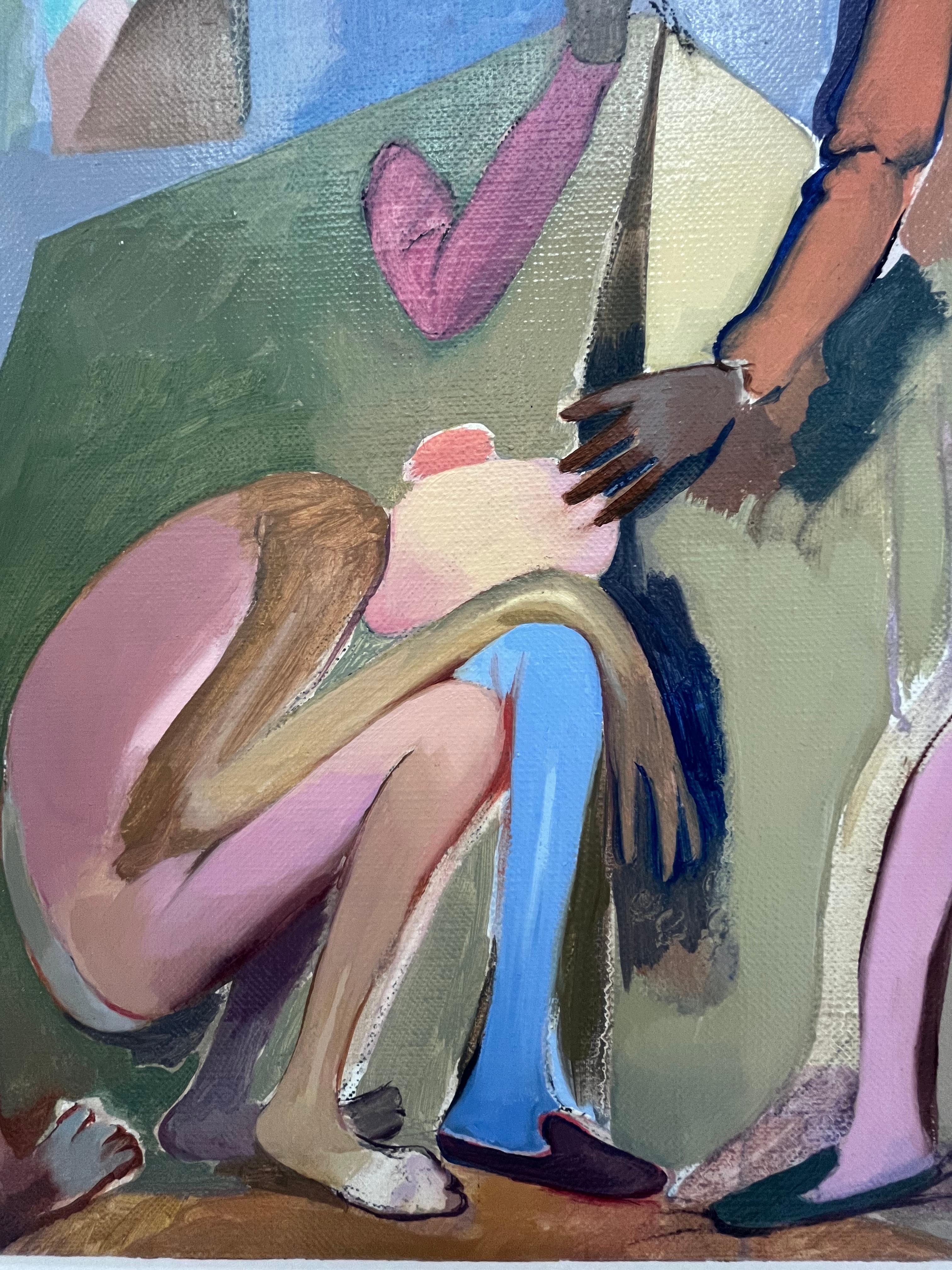 La danza del disfraz (Grau), Figurative Painting, von Gonzalo García