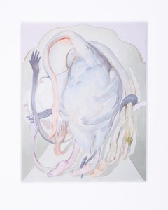 The Death of the Siamese Swan, Oil Paint, 115x90cm, Figurative Abstraction, 2024