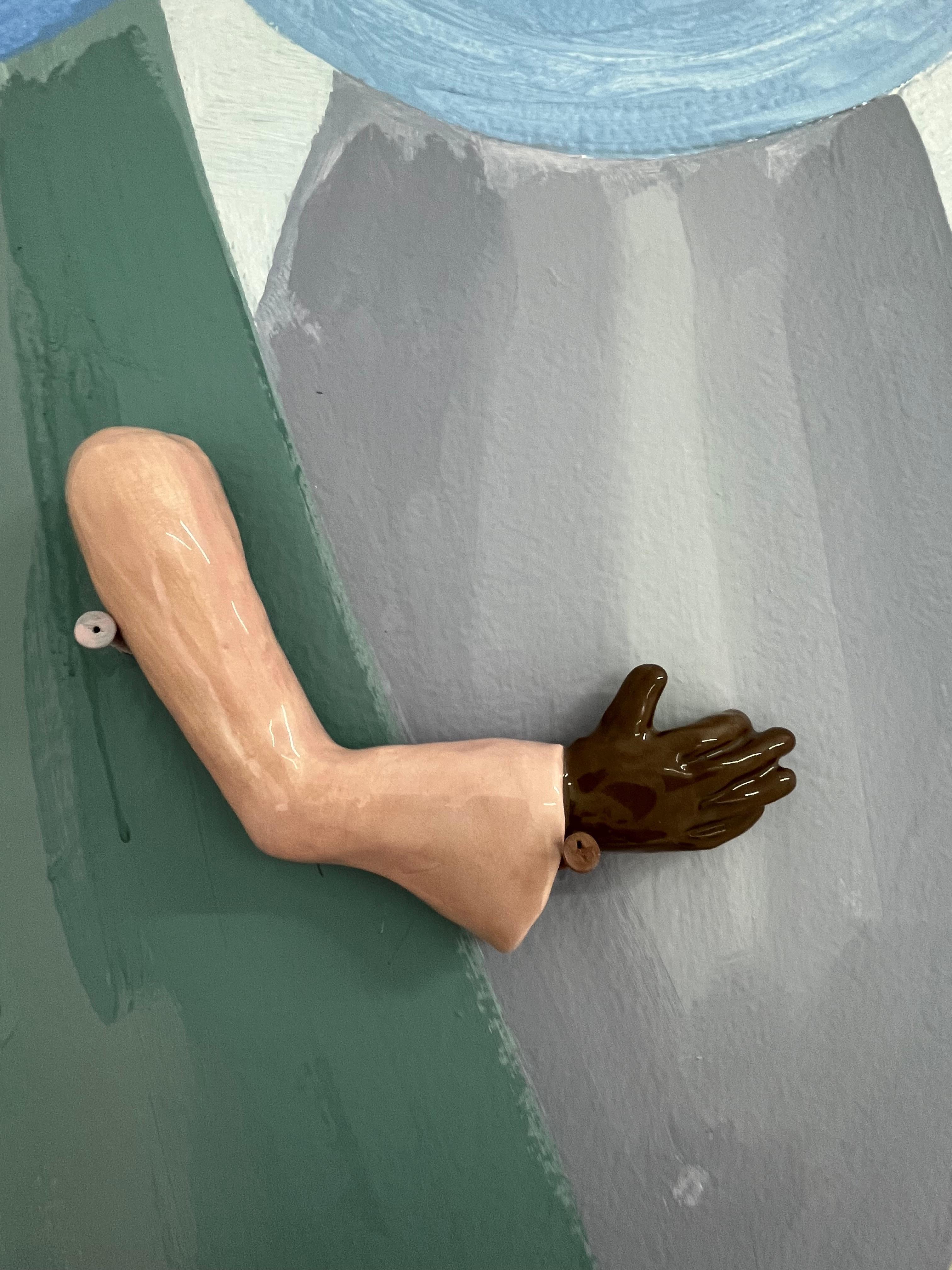 Delirio III - Brown Figurative Sculpture by Gonzalo García