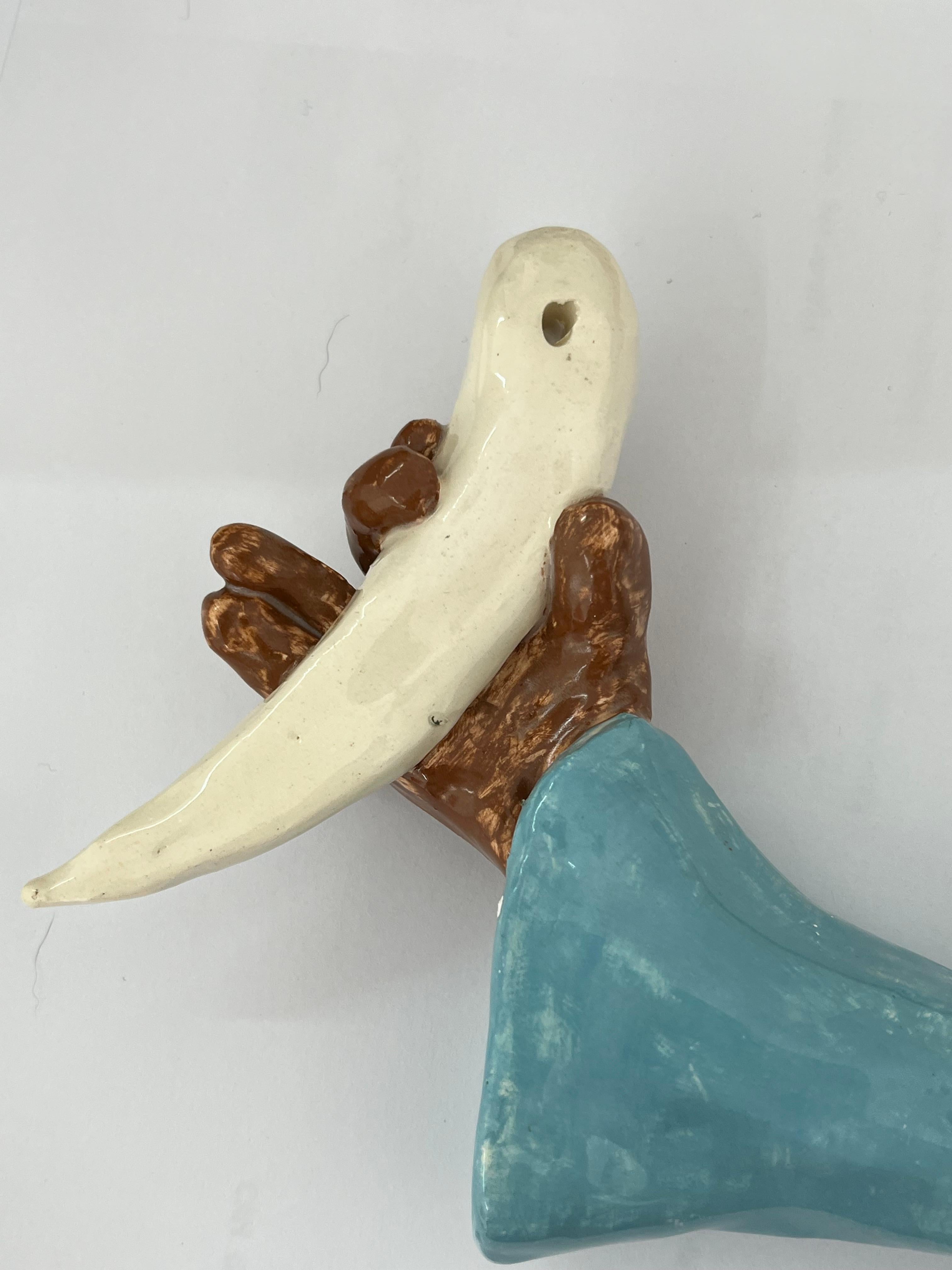 Delirio V - Blue Figurative Sculpture by Gonzalo García