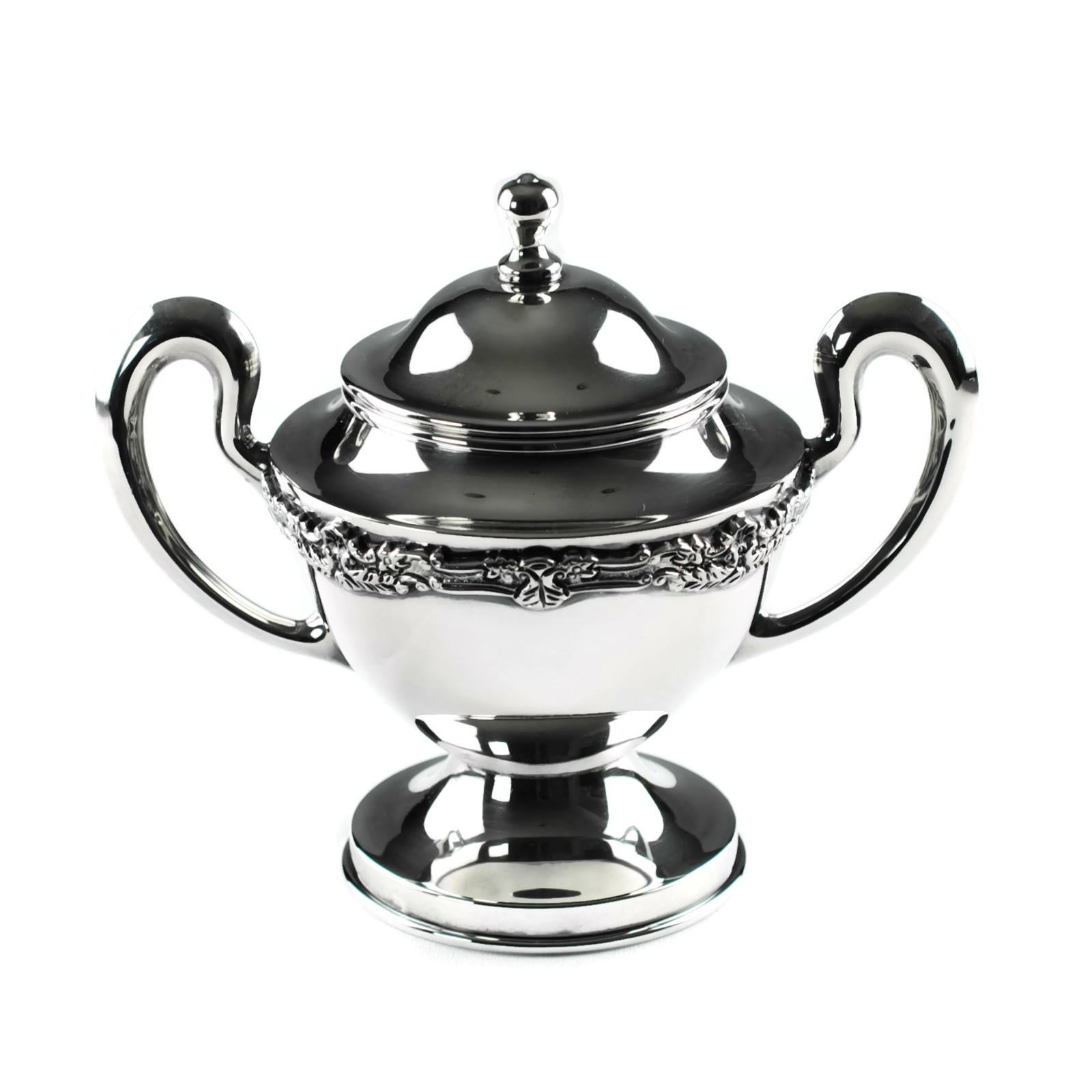 Gonzalo W Moreno 7-Piece Sterling Tea Set Including Serving Tray & Water Pitcher 5