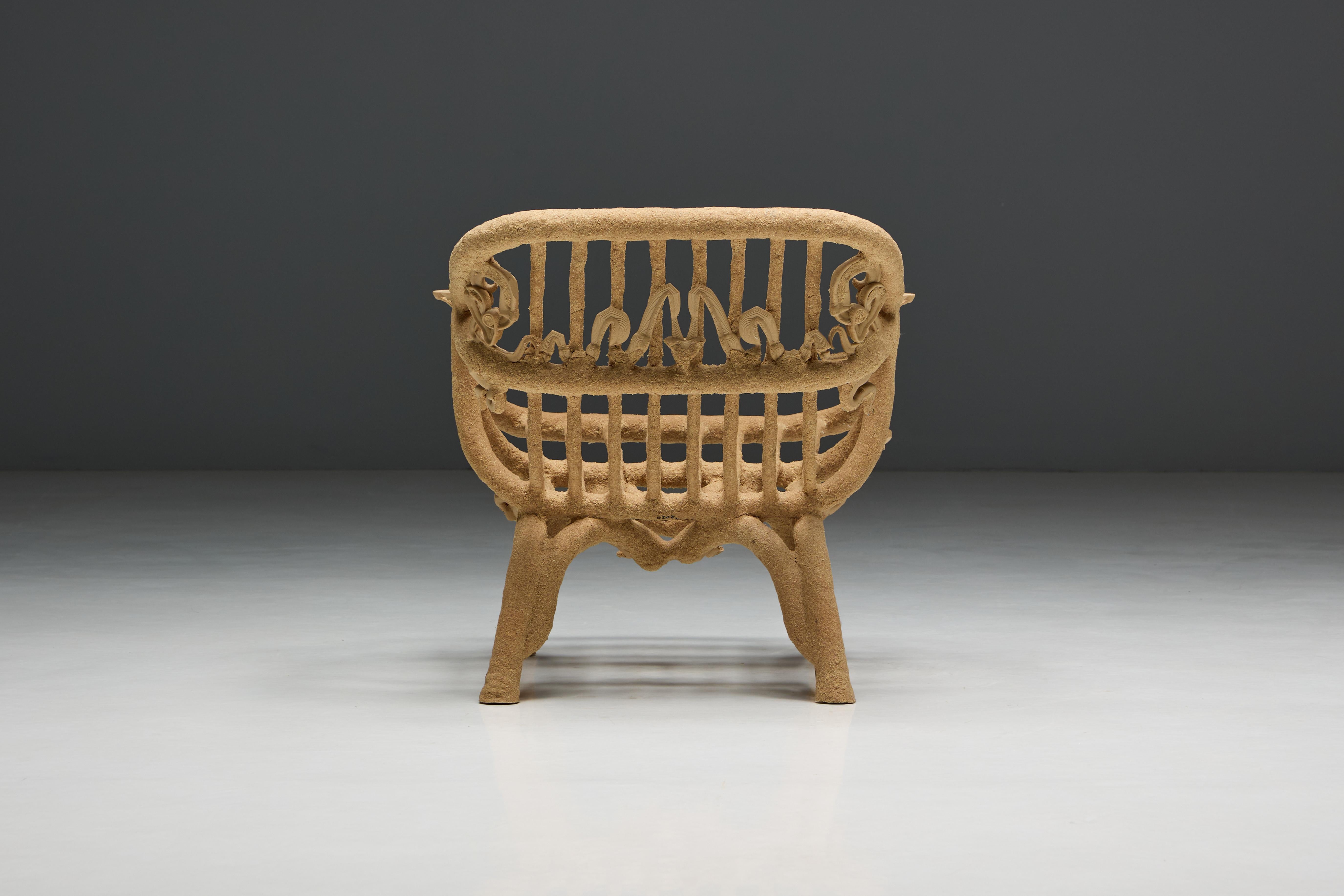 Silla de madera con adornos 'Goo Lounge Chair', Schimmel & Schweikle en venta 3