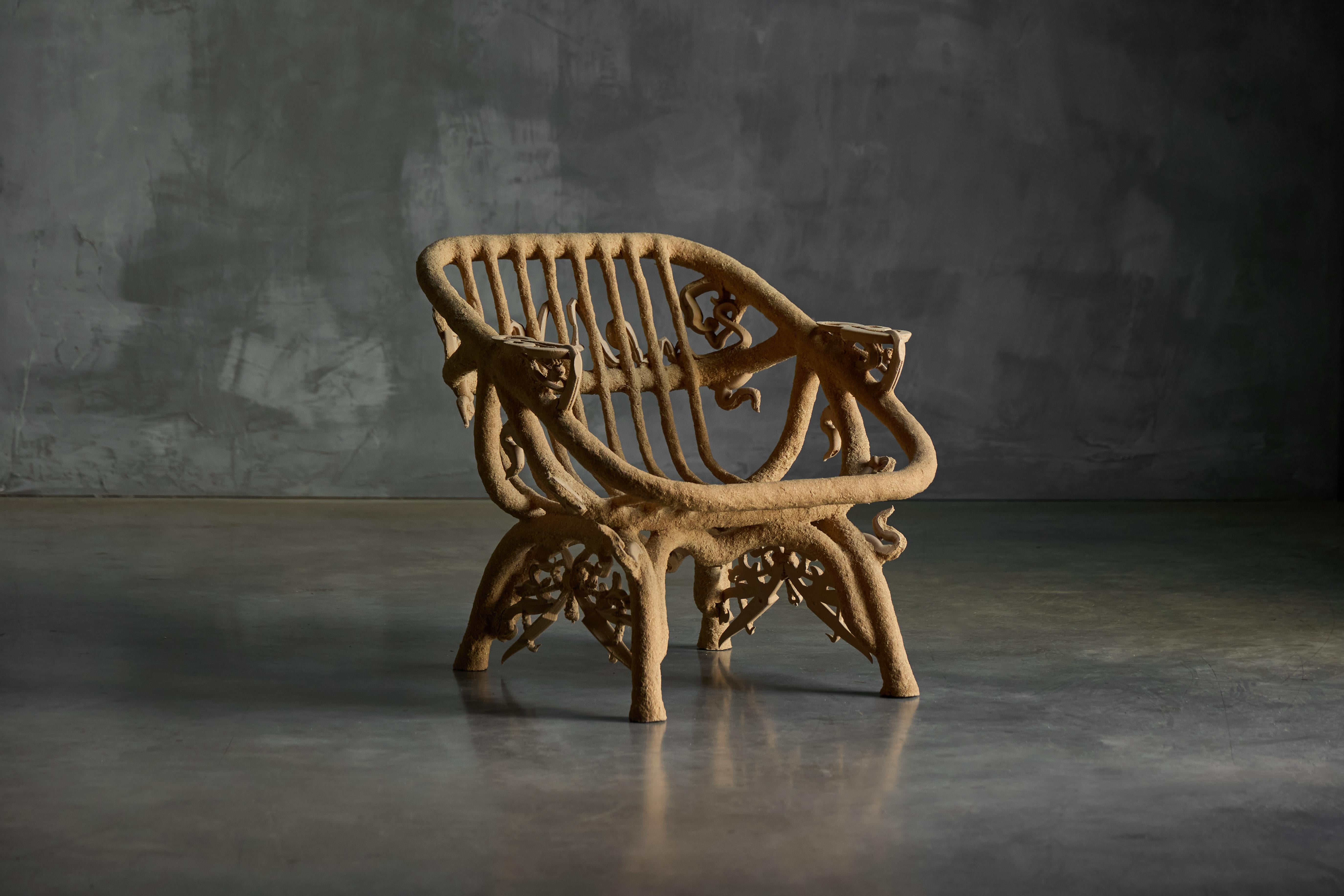 Silla de madera con adornos 'Goo Lounge Chair', Schimmel & Schweikle Otro en venta
