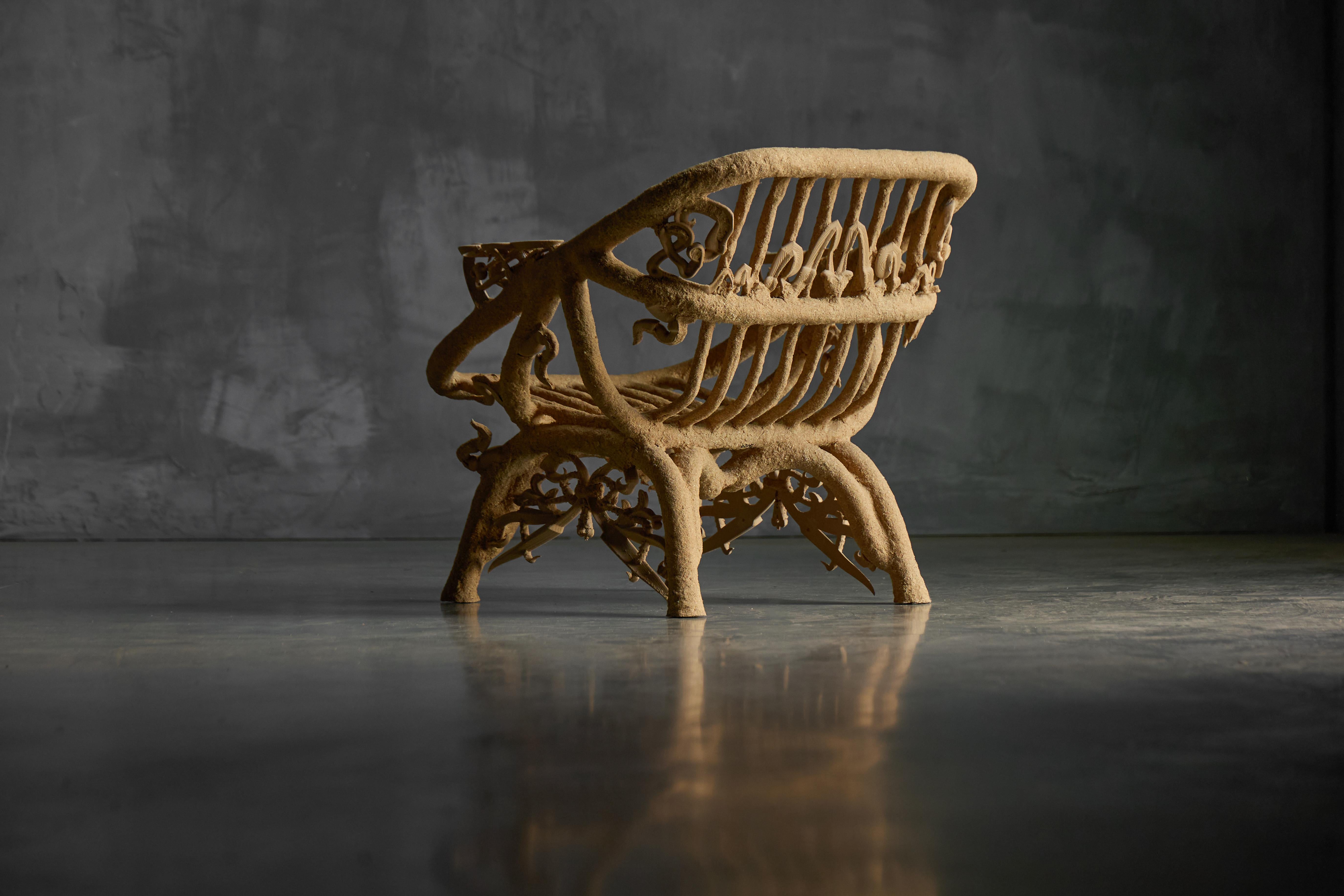 Silla de madera con adornos 'Goo Lounge Chair', Schimmel & Schweikle en Nuevo estado para la venta en Antwerp, BE
