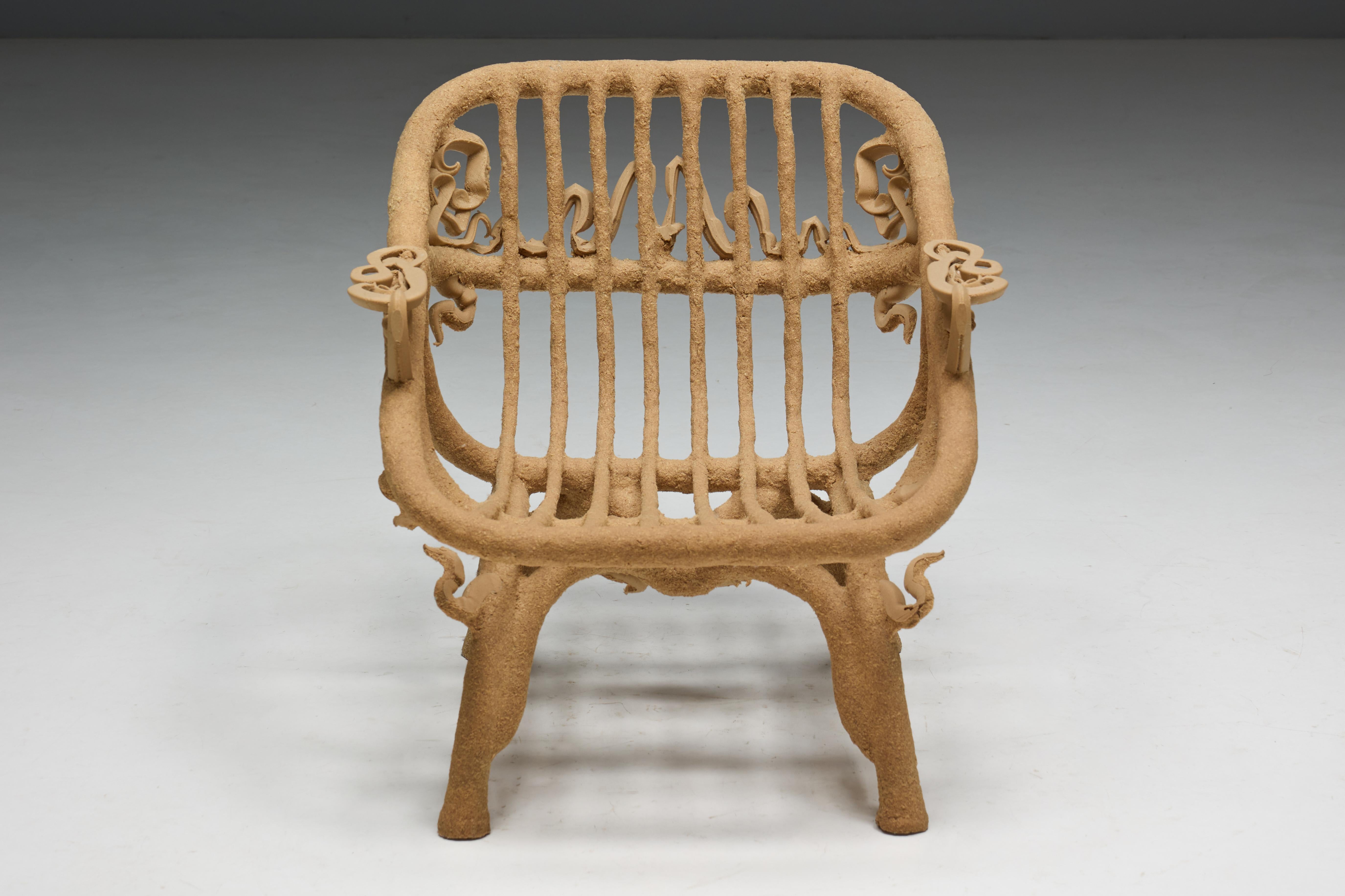 Silla de madera con adornos 'Goo Lounge Chair', Schimmel & Schweikle Siglo XXI y contemporáneo en venta