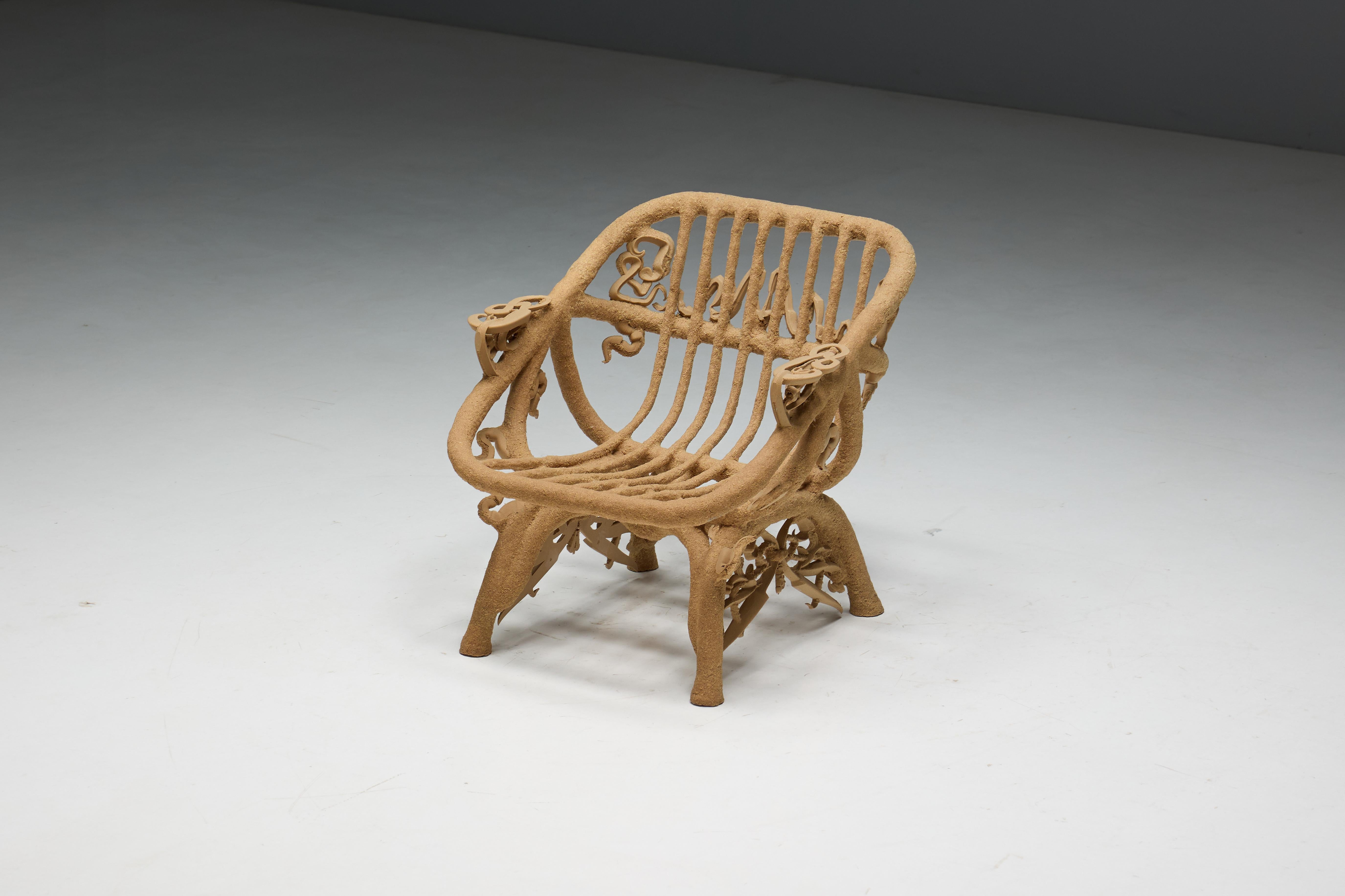Silla de madera con adornos 'Goo Lounge Chair', Schimmel & Schweikle Acrílico en venta