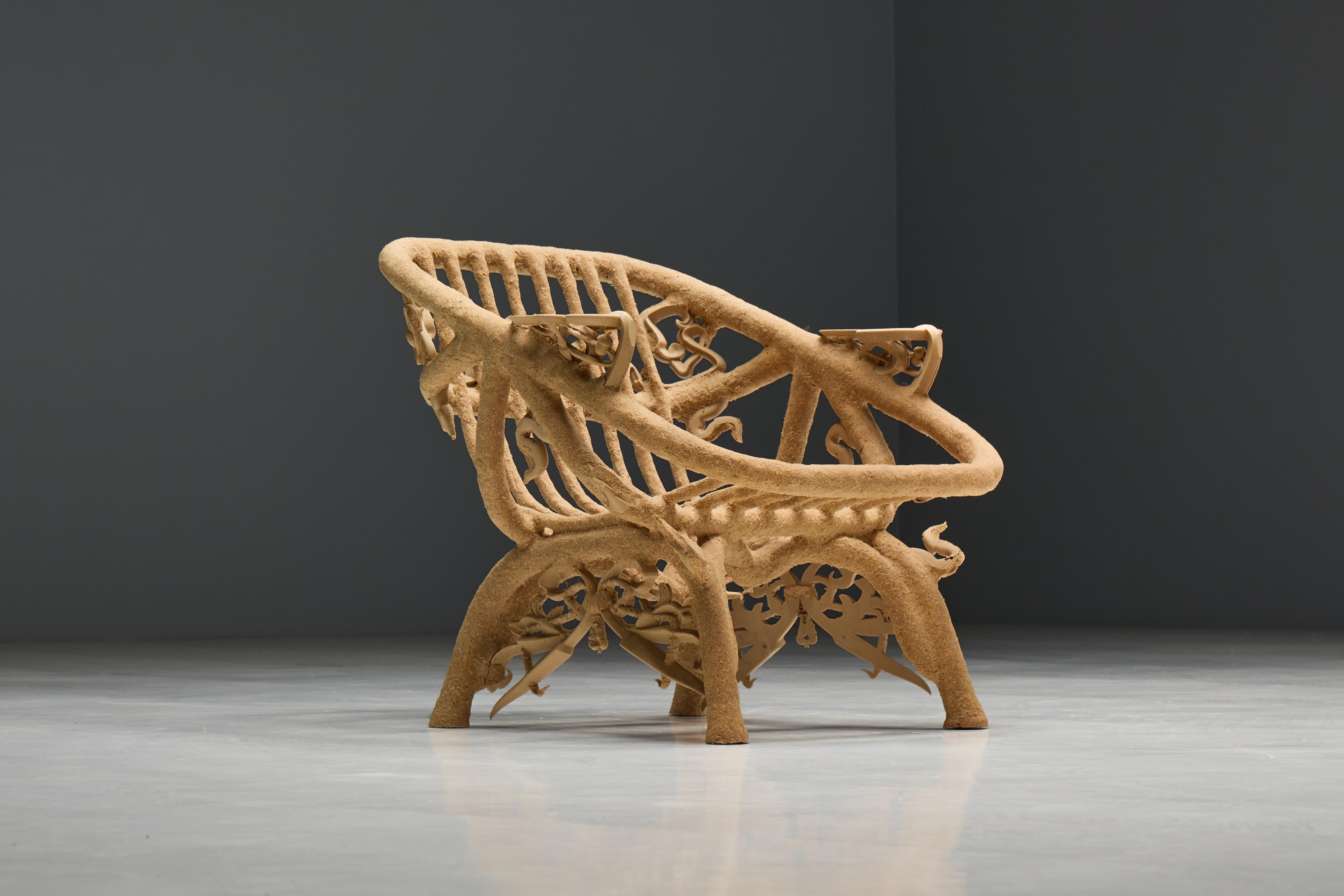 Silla de madera con adornos 'Goo Lounge Chair', Schimmel & Schweikle en venta 1