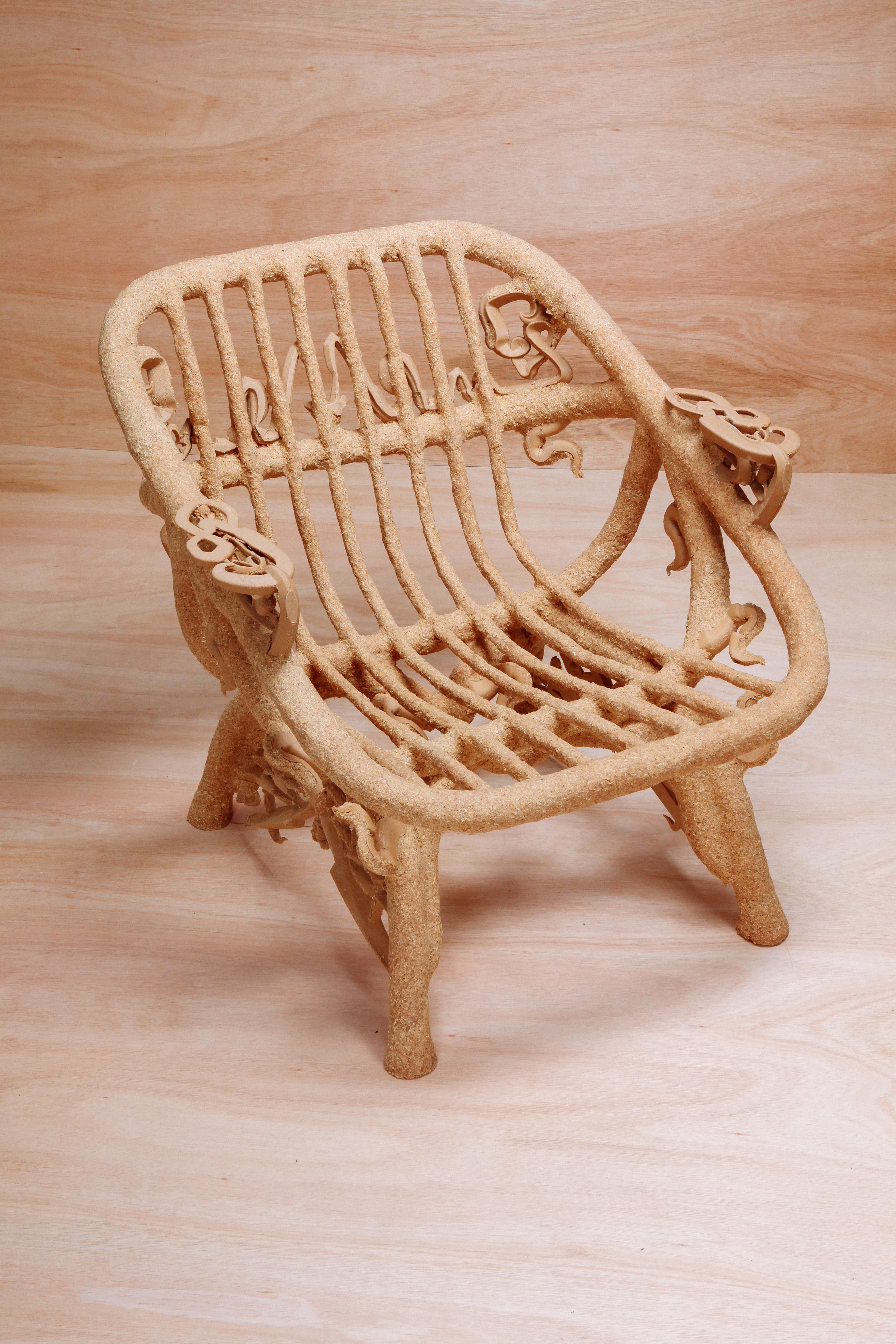 'Goo Lounge Chair' Wooden Chair with Ornamental Features, Schimmel & Schweikle For Sale 6