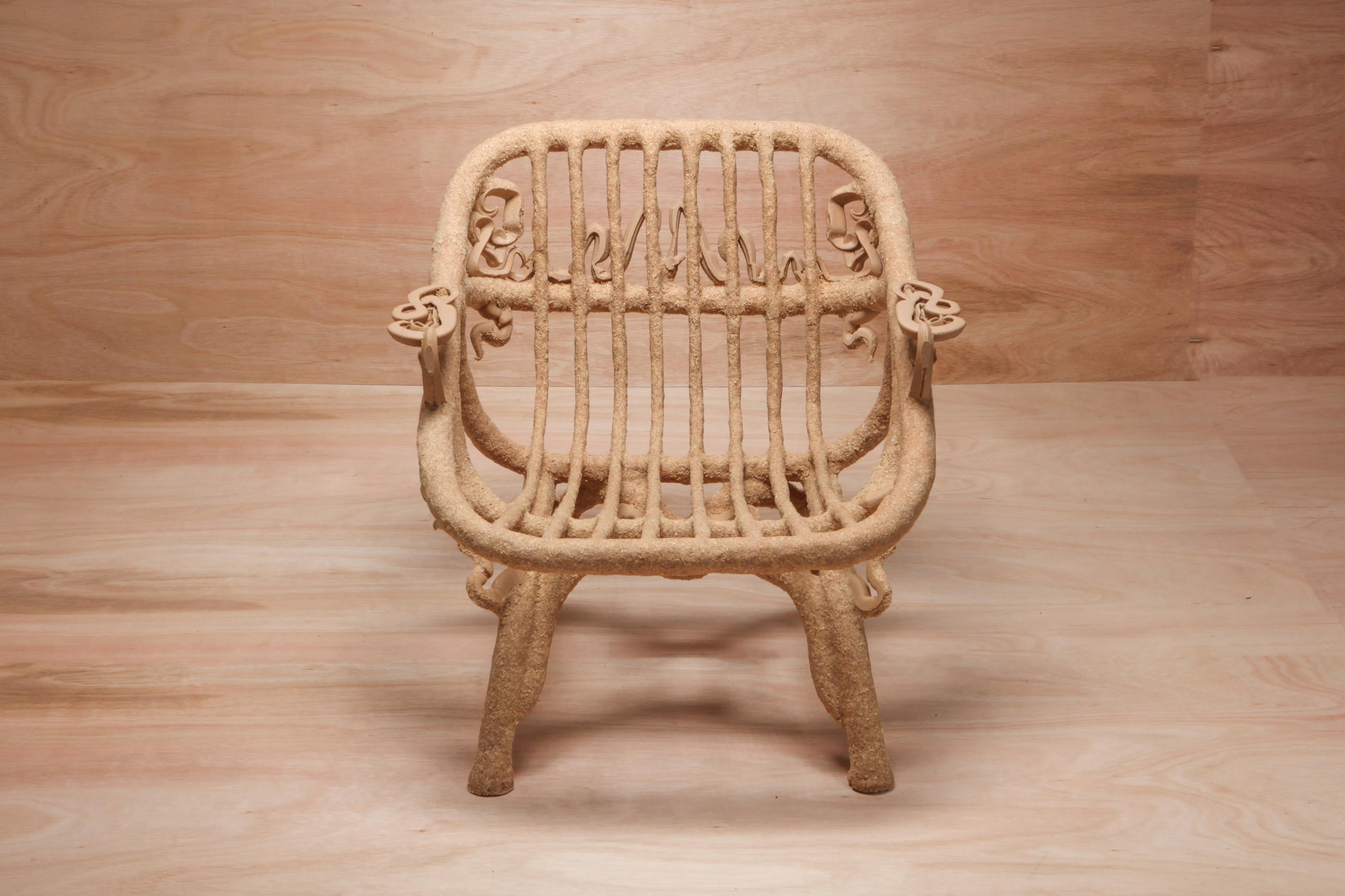 'Goo Lounge Chair' Wooden Chair with Ornamental Features, Schimmel & Schweikle For Sale 7