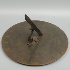 Good 18th Century Bronze Sundial By Miller And Adie, Edinburgh