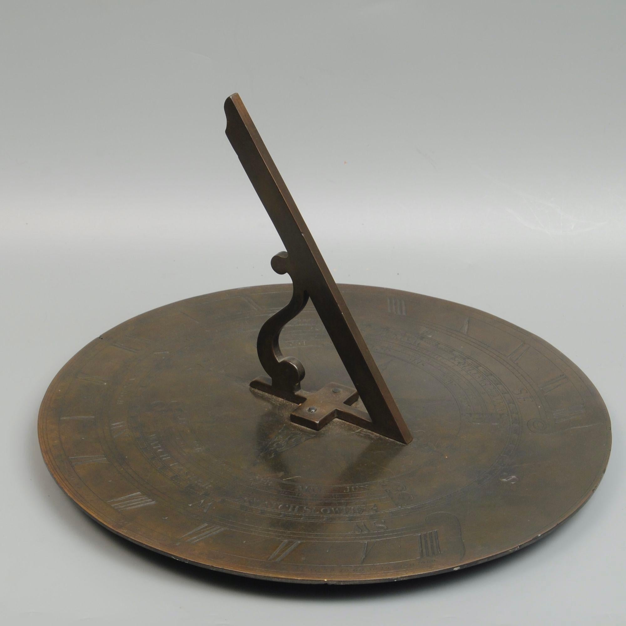 Écossais Sundial du 18ème siècle par Miller And Adie, Édimbourg en vente