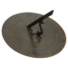 Good 18th Century Bronze Sundial By Miller And Adie, Edinburgh