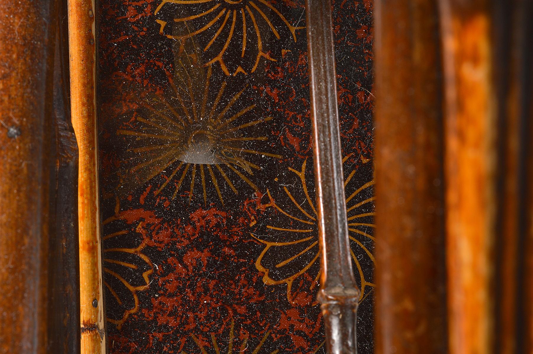 Good 19th Century English Bamboo and Japanned Lacquer Canterbury 3