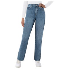 Good American Blue Denim Good Boy Jeans Größe M