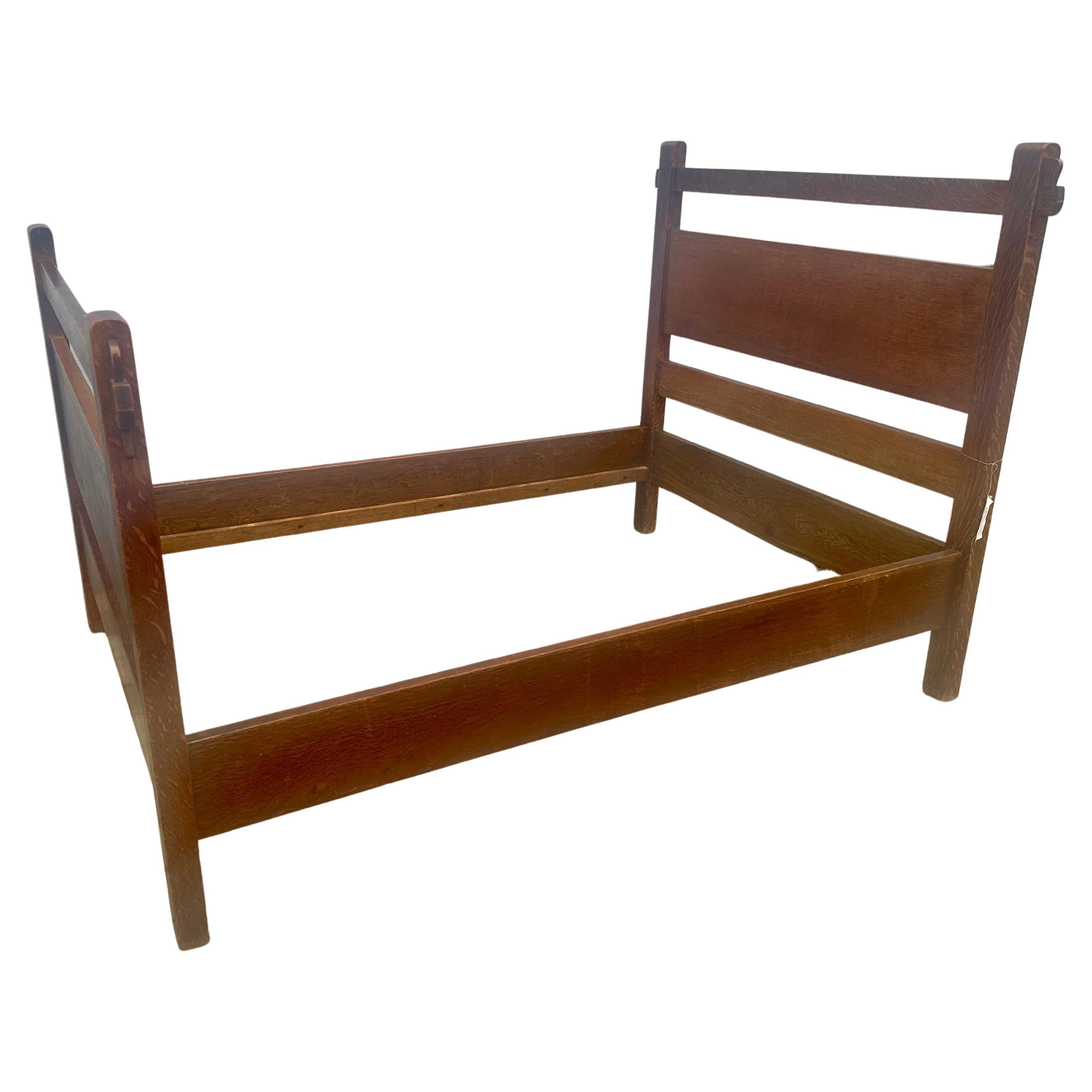 Good Antique Gustav Stickley Full Size Bed - W8120