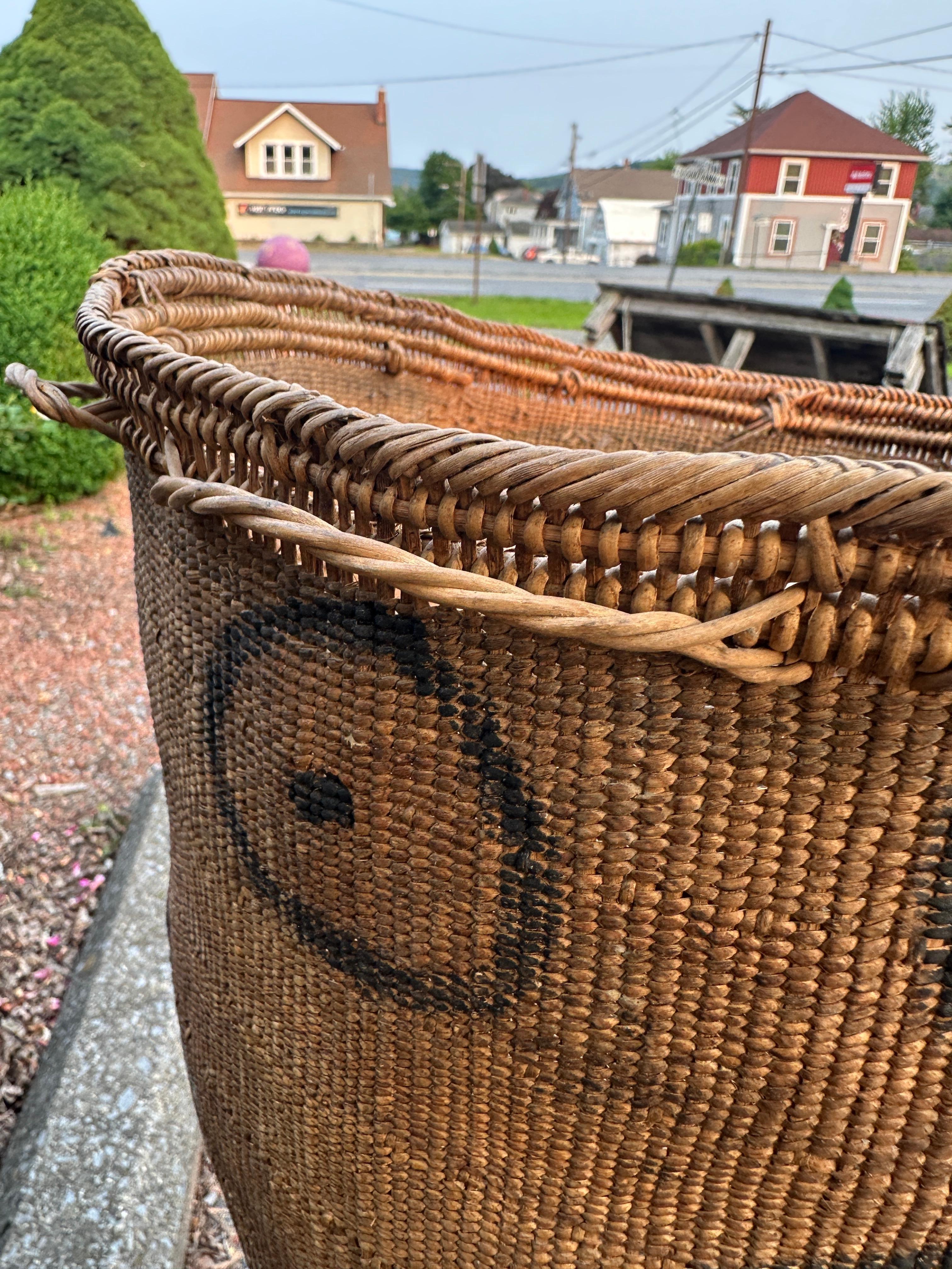 Good Antique Large Native American Basket - W7570 en venta 5