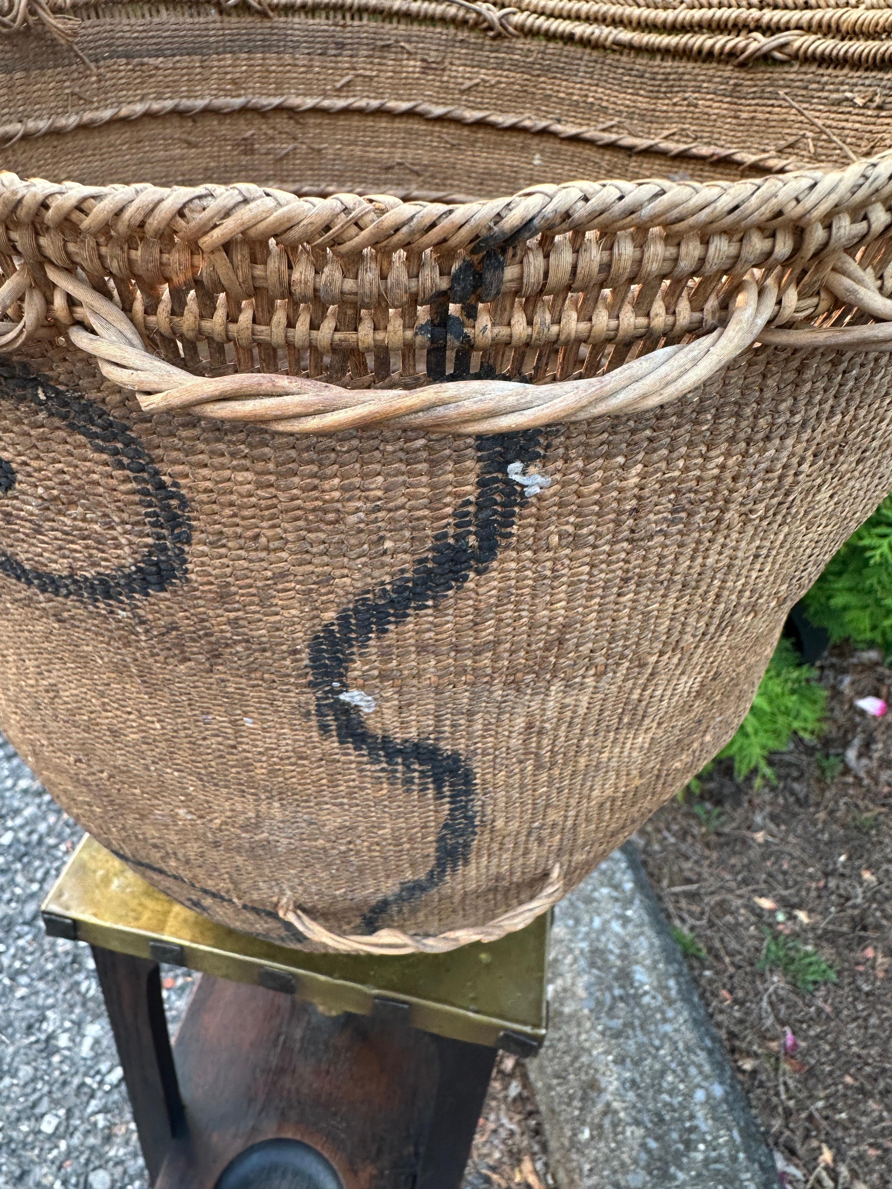 Good Antique Large Native American Basket - W7570 en venta 7