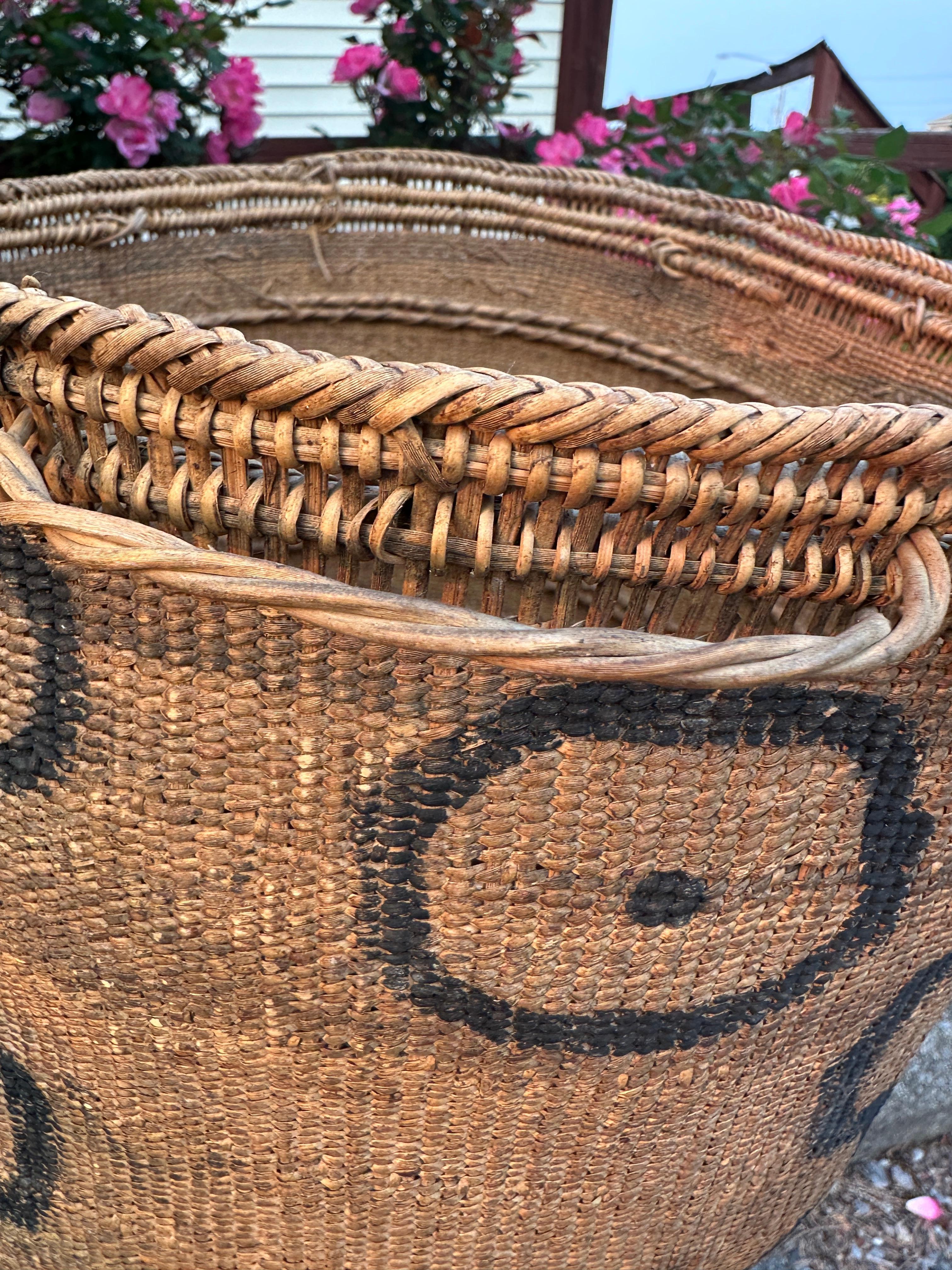 Good Antique Large Native American Basket - W7570 en venta 10