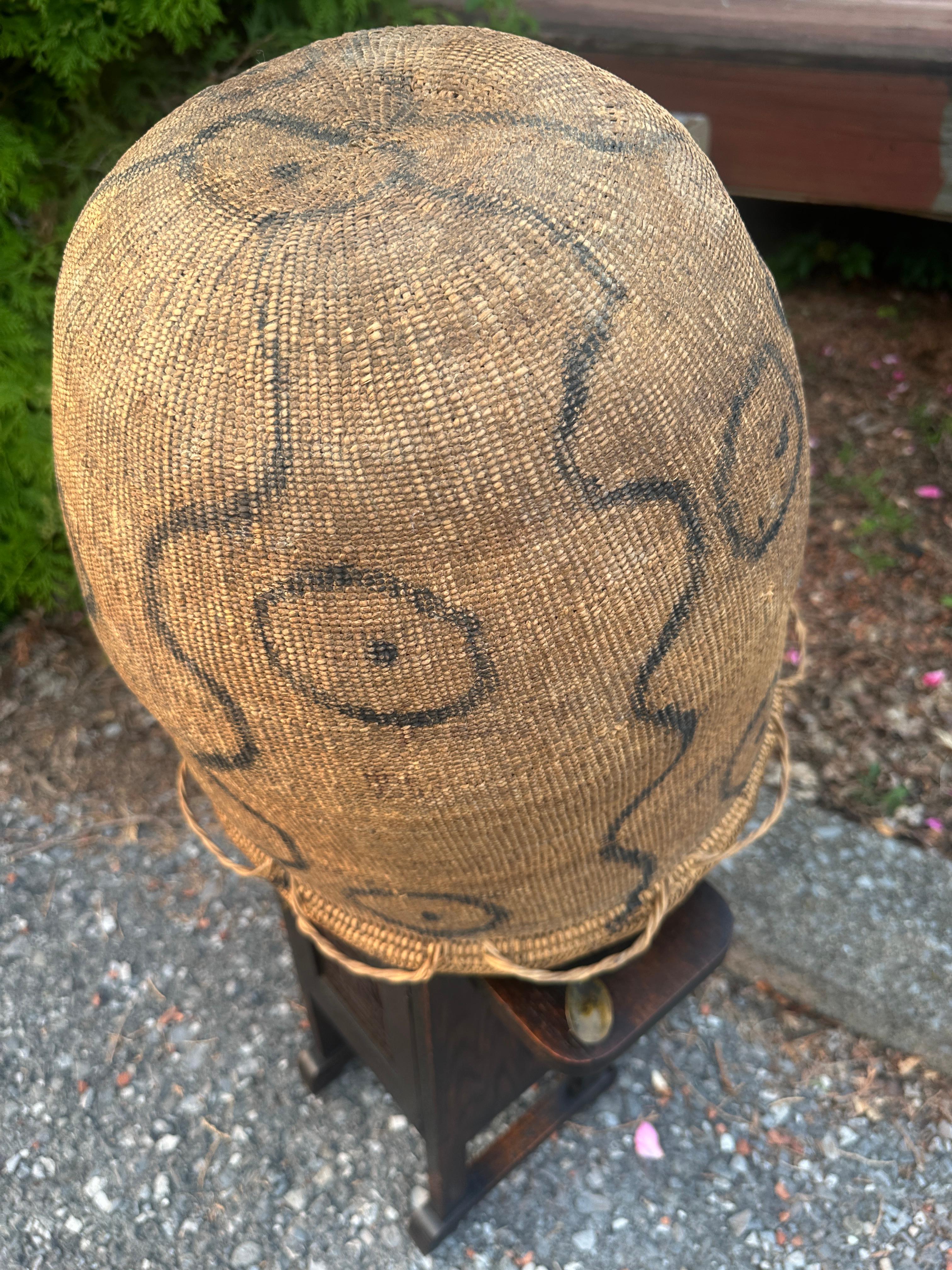 Good Antique Large Native American Basket - W7570 siglo XX en venta