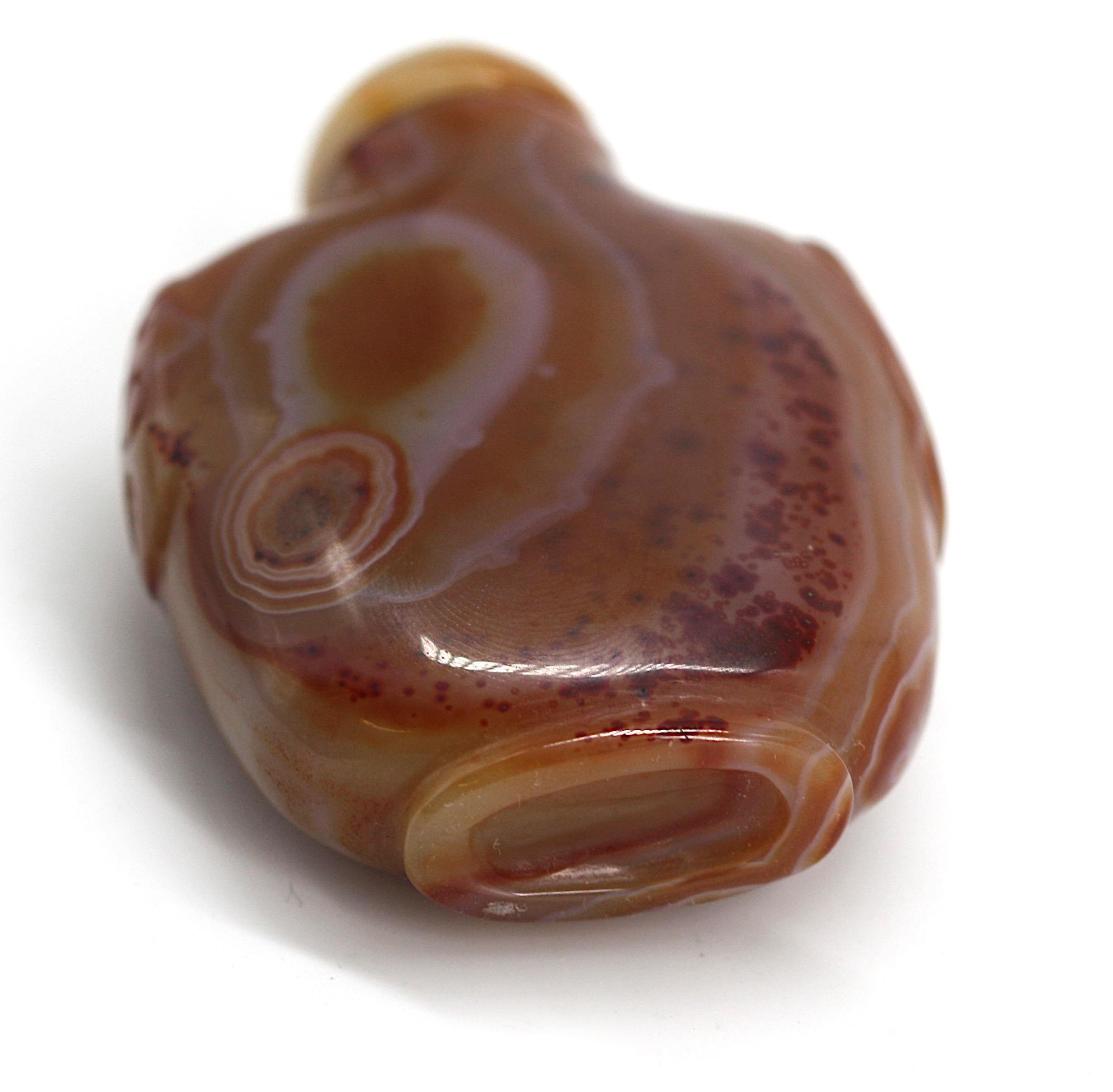 20ième siècle Bouteille à priser en agate chinoise en vente