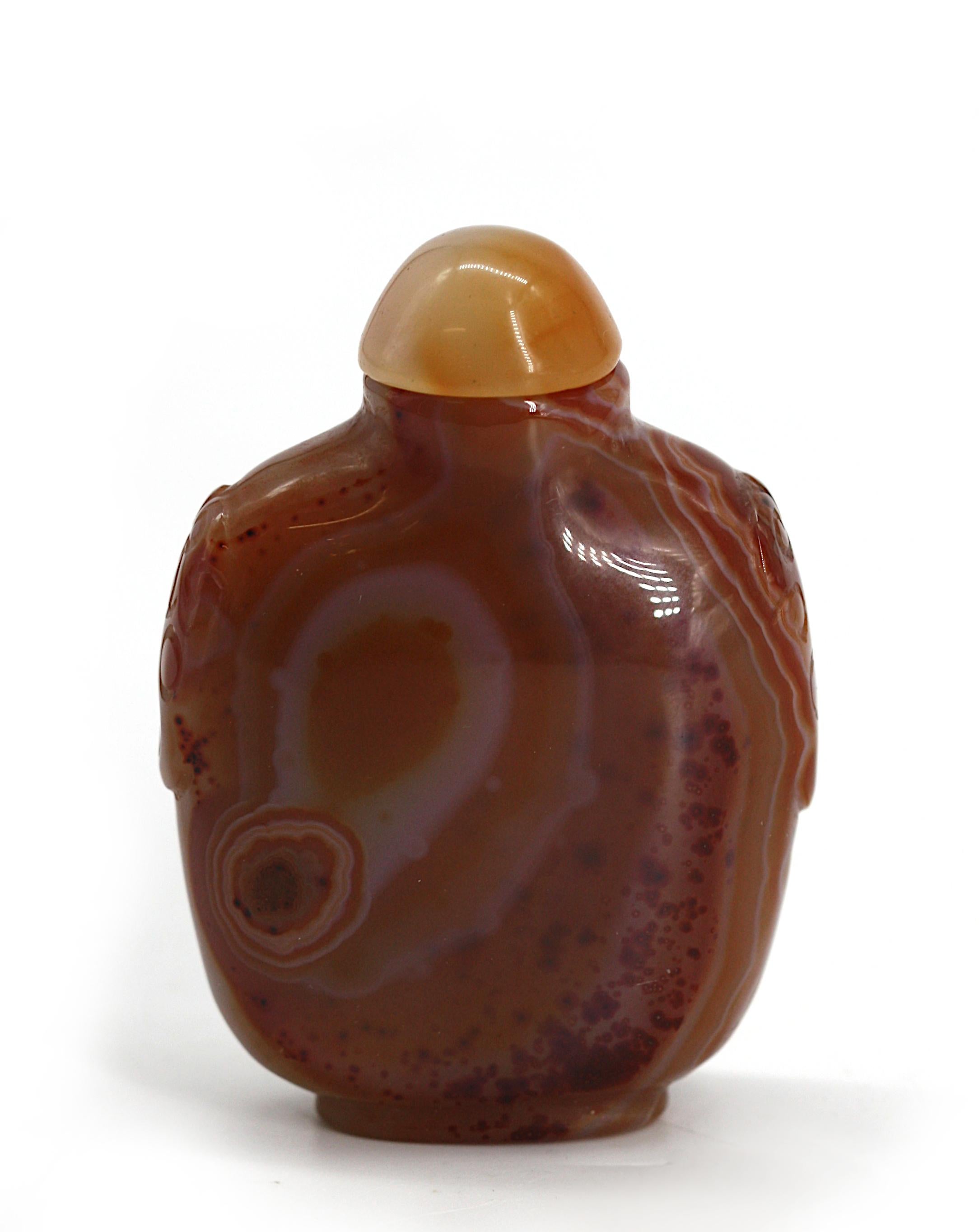 Verre Bouteille à priser en agate chinoise en vente