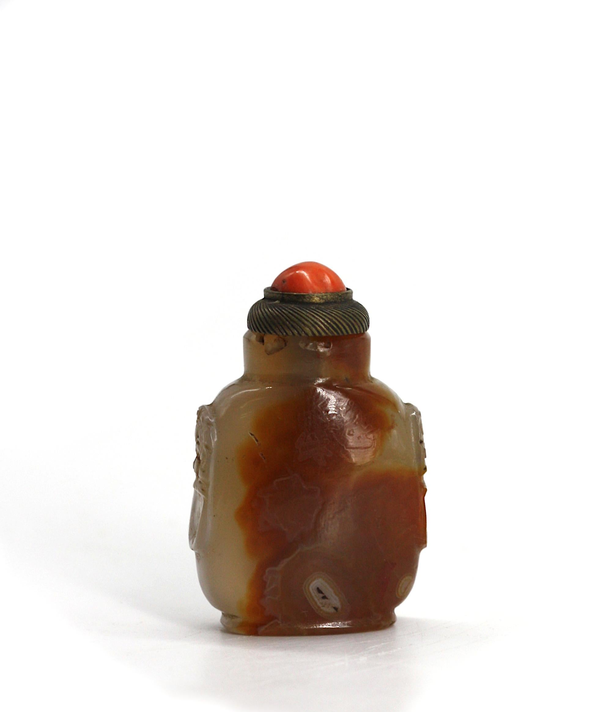 Bouteille à priser en agate chinoise en vente 2