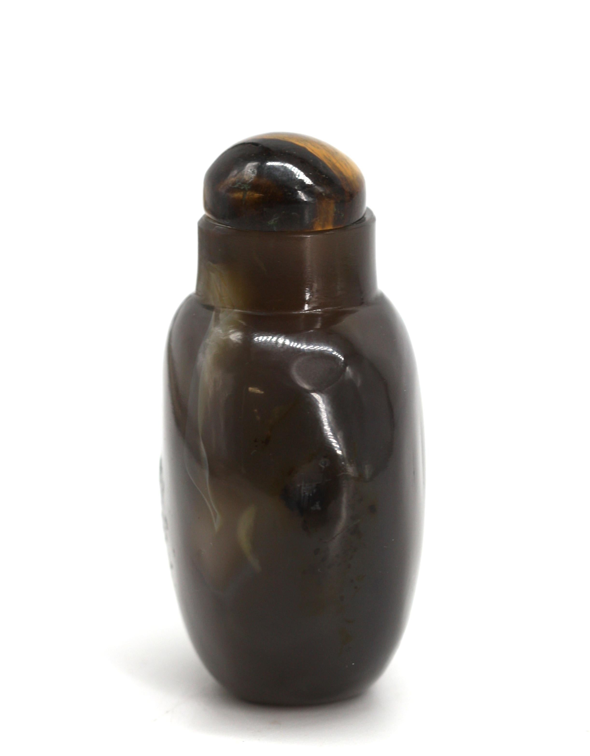Gute gute chinesische Chalcedon-Schnupftabakflasche Master im Zustand „Gut“ im Angebot in West Palm Beach, FL