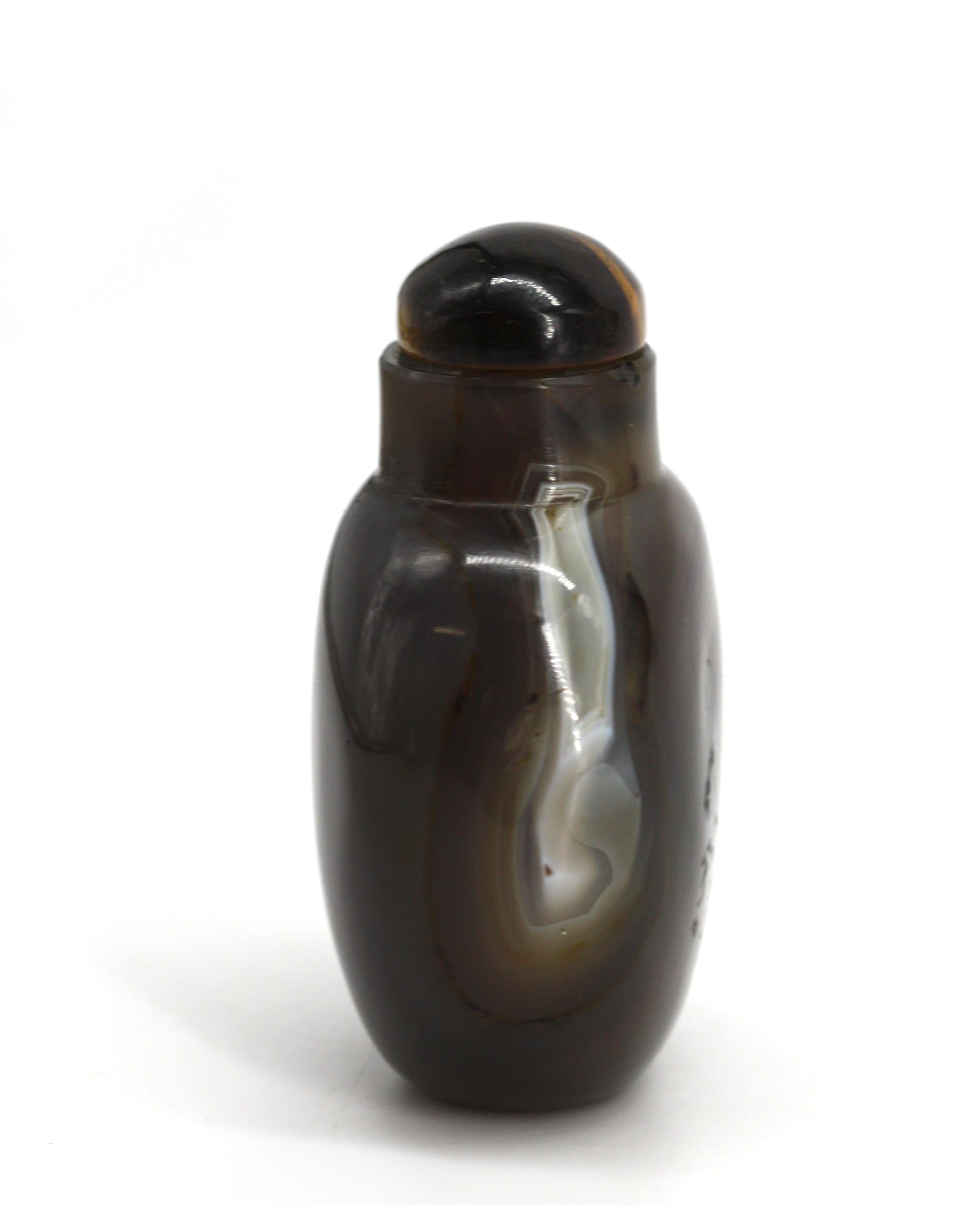 Gute gute chinesische Chalcedon-Schnupftabakflasche Master (Glas) im Angebot
