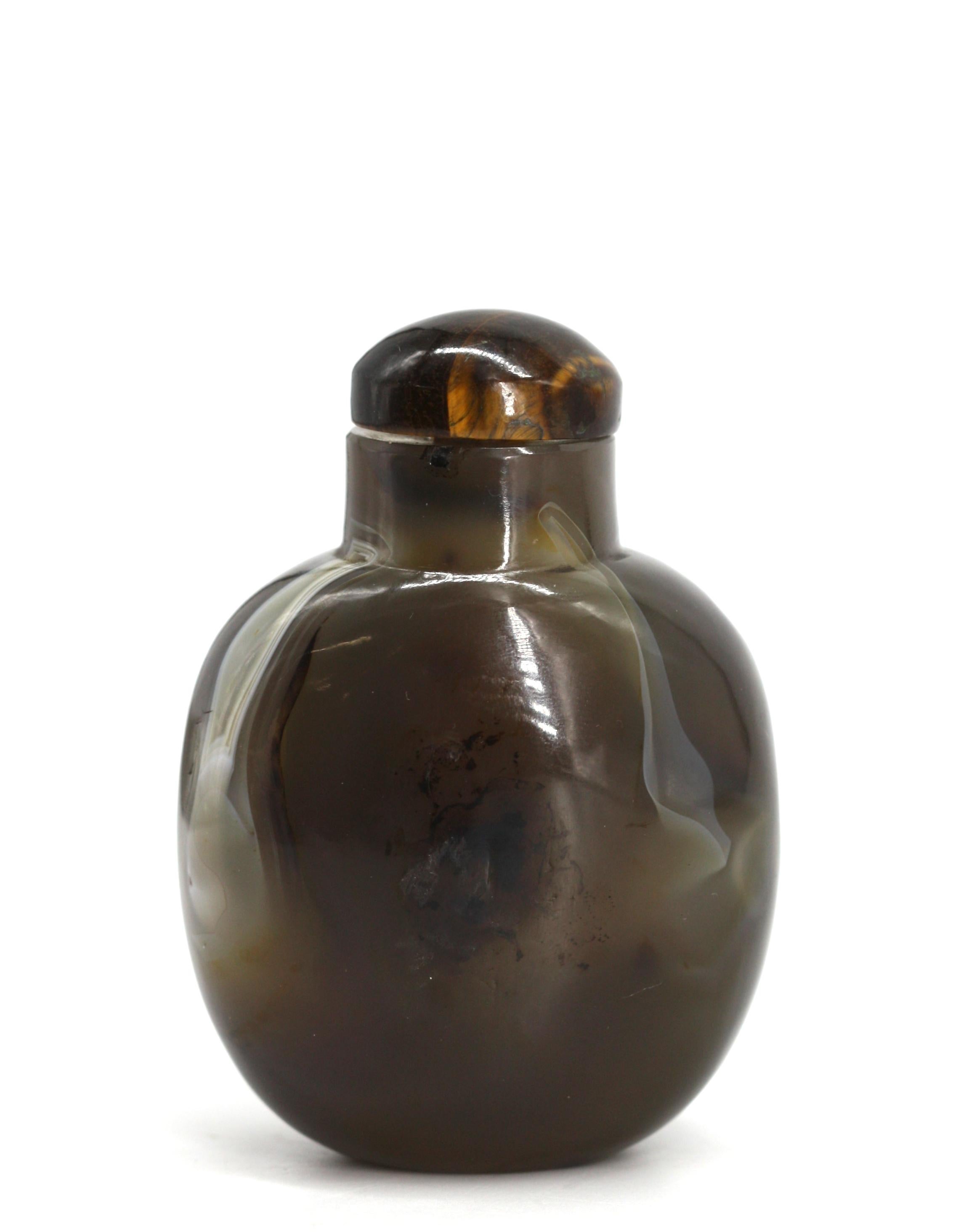 Gute gute chinesische Chalcedon-Schnupftabakflasche Master im Angebot 3