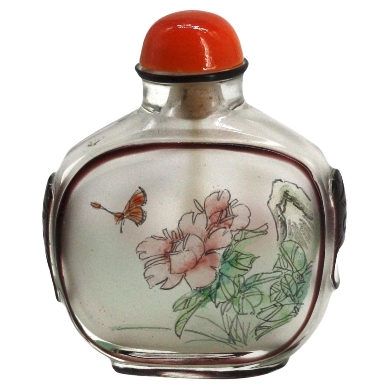 Gute gute chinesische rückseitig bemalte und überzogene Schnupftabakflasche aus Glas