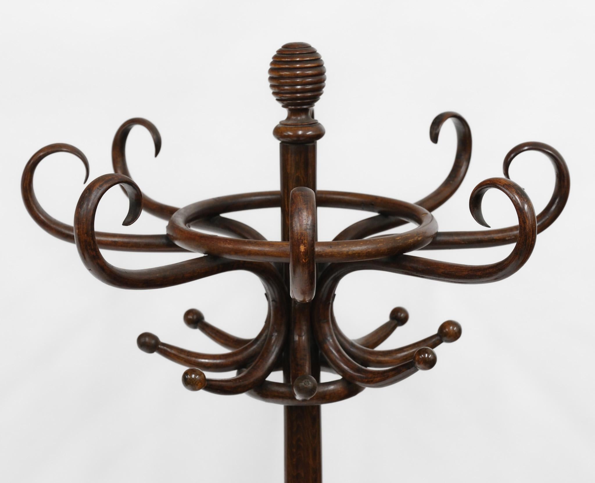 Bon début du 20ème siècle Grand Stand de Manteau en Bentwood Circa 1900 en vente 1