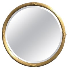 Good Edwardian Round Gilt Mirror