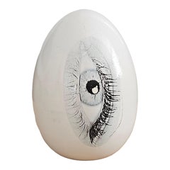 Sculpture de l'œuf en céramique "bon œil" pour la maison, le bureau, pièce de collection