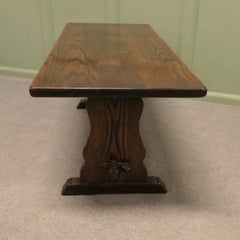 Good Farmhouse Oak Refectory Style Coffee Table This is a very sturdy table