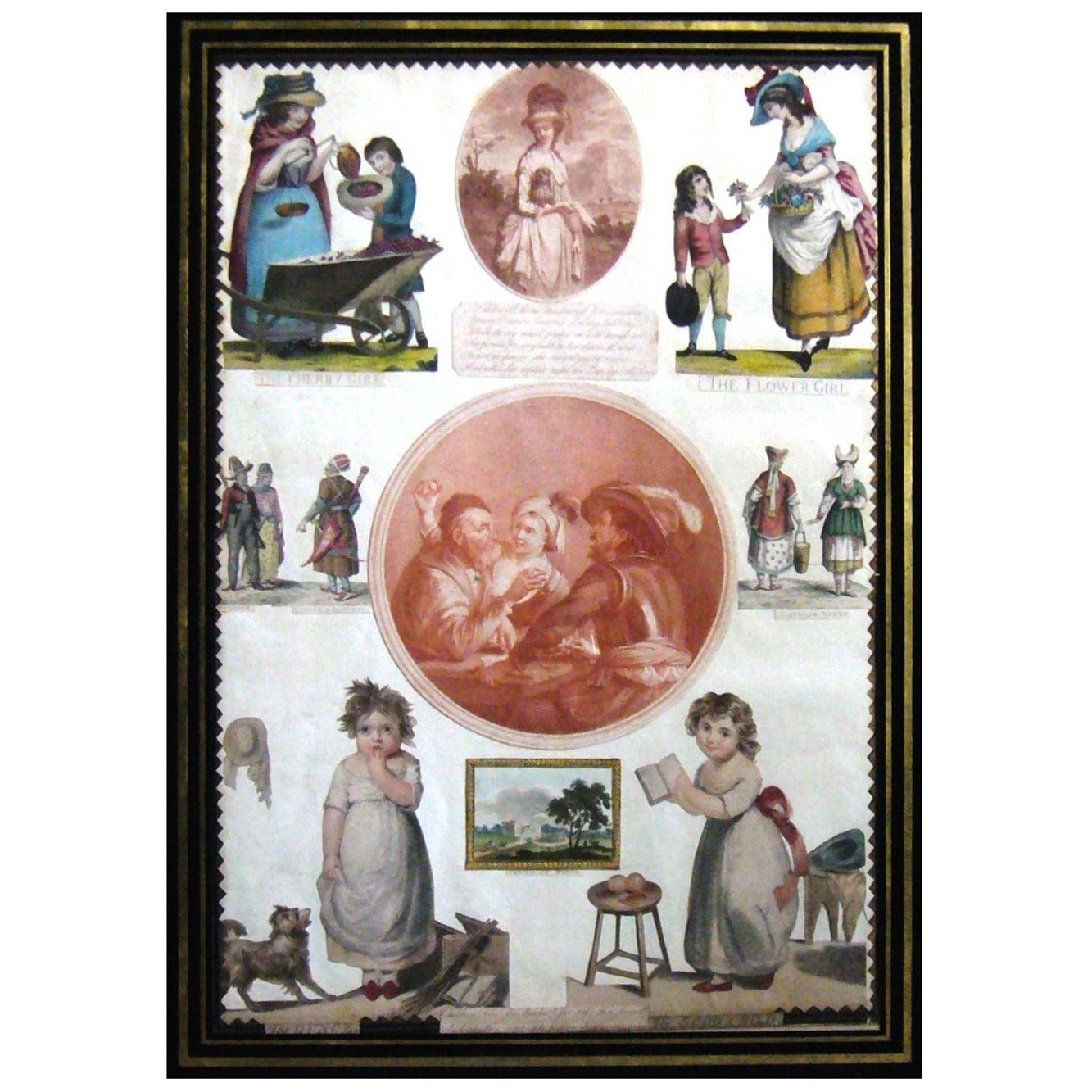 Collage Decalcomania « Good Girl Bad Girl » (Blanc fille) en vente