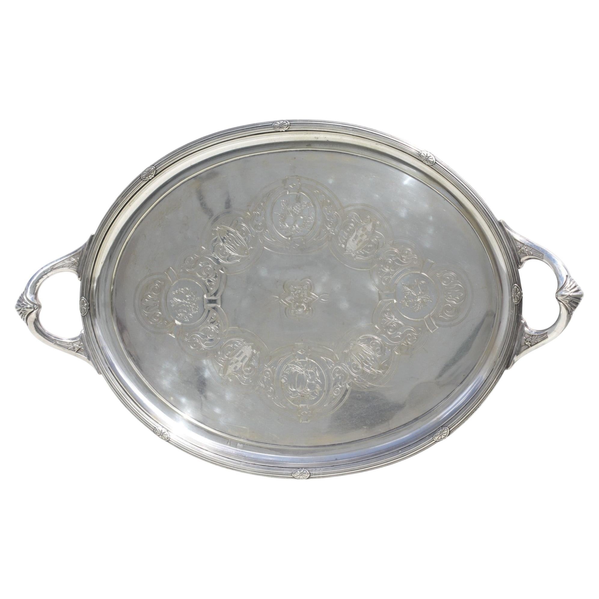 Gutes Gorham Silberblech Oval Teetablett