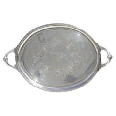 Bandeja de té ovalada de plata Good Gorham
