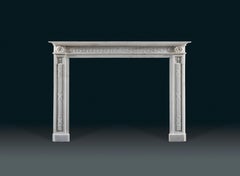Late 18th Century Italian Statuary Marble Fireplace