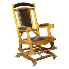 Good Late 19th Century Beech Framed American Rocking Chair