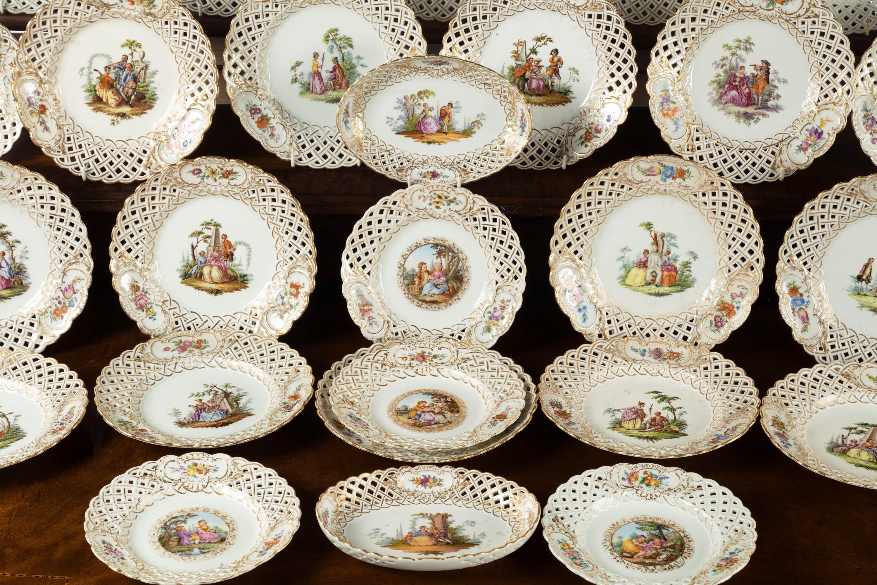 Good Late 19th Century Meissen Porcelain Dessert Service 1