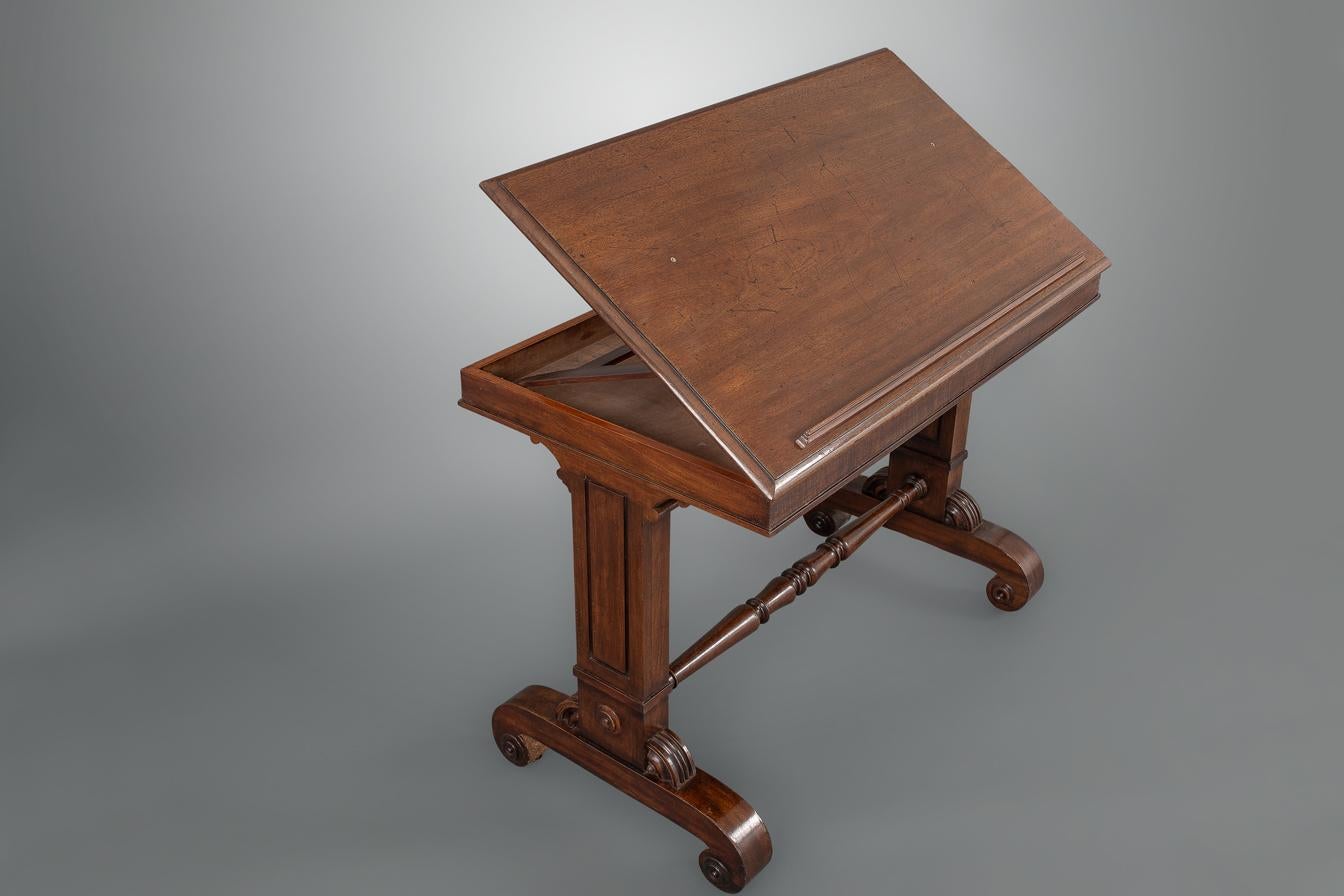 English Good Late Regency Architects Drafting Table