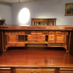 Good Mahogany Edwardian Period Roll Top Desk
