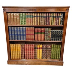 Antique Good Mahogany Open Adjustable Library Bookcase