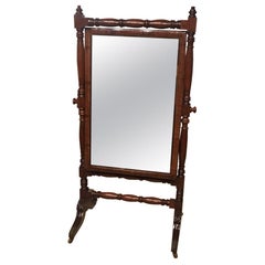 Good Mahogany Regency Period Cheval Dressing Mirror